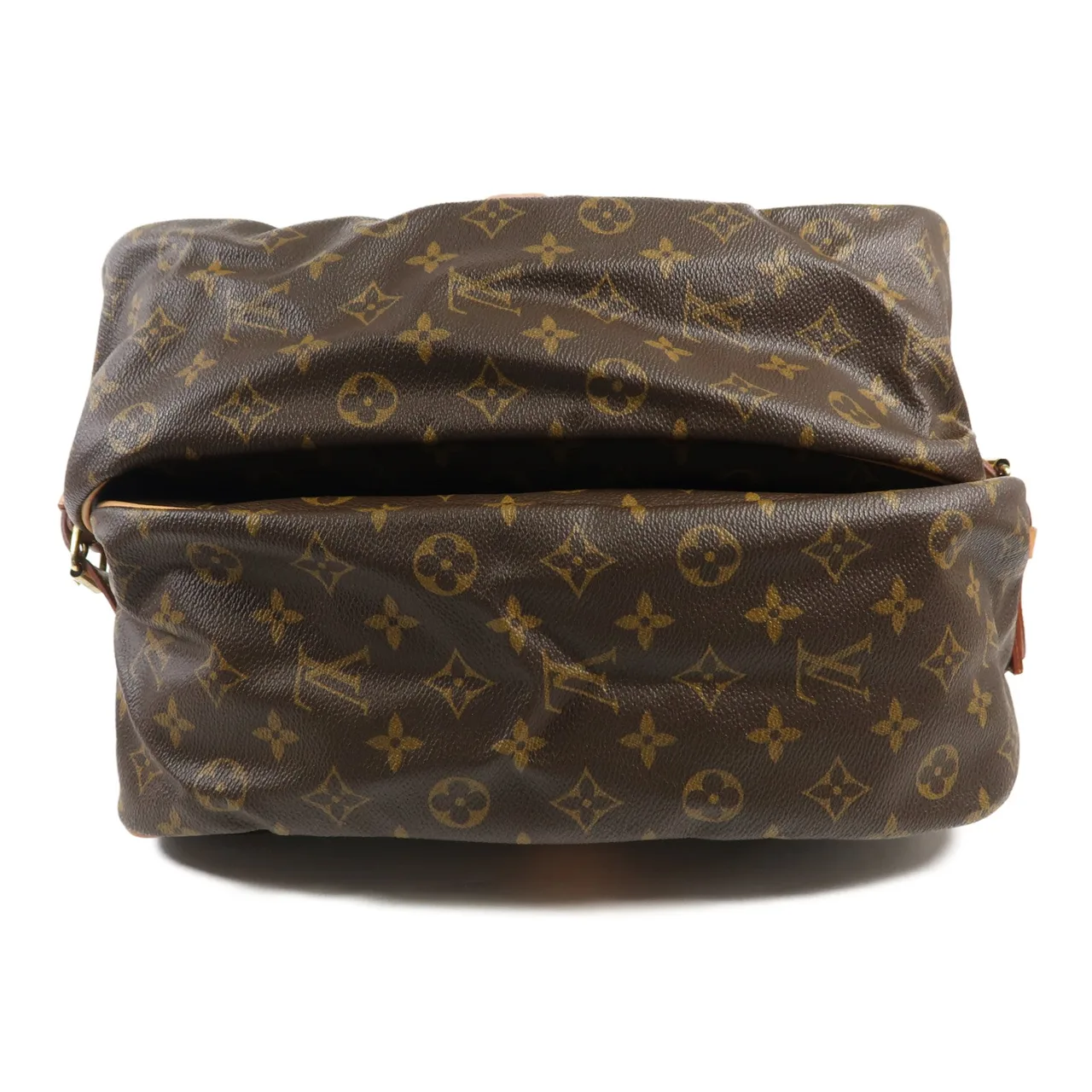LOUIS VUITTON Saumur M42254 肩背包 塗層帆布 棕色 / Brown 塗層帆布 中古品B - 縮圖 4