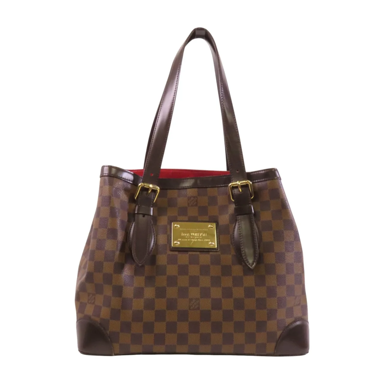 LOUIS VUITTON Hampstead N51204 托特包 塗層帆布 棕色 / 紅色 / Brown