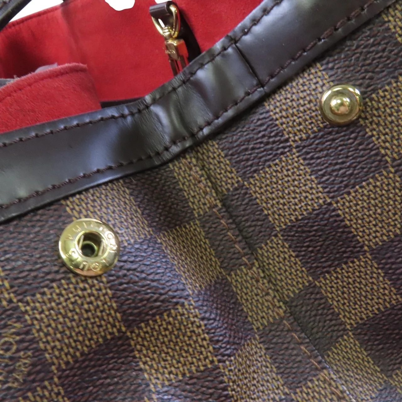 LOUIS VUITTON Hampstead N51204 托特包 塗層帆布 棕色 / 紅色 / Brown 塗層帆布 中古品B - 縮圖 15