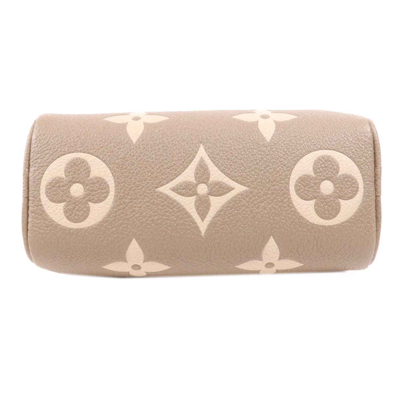 LOUIS VUITTON NanoSpeedy M82890 兩用包 牛皮 灰色 / 米色 牛皮 中古品A - 縮圖 4