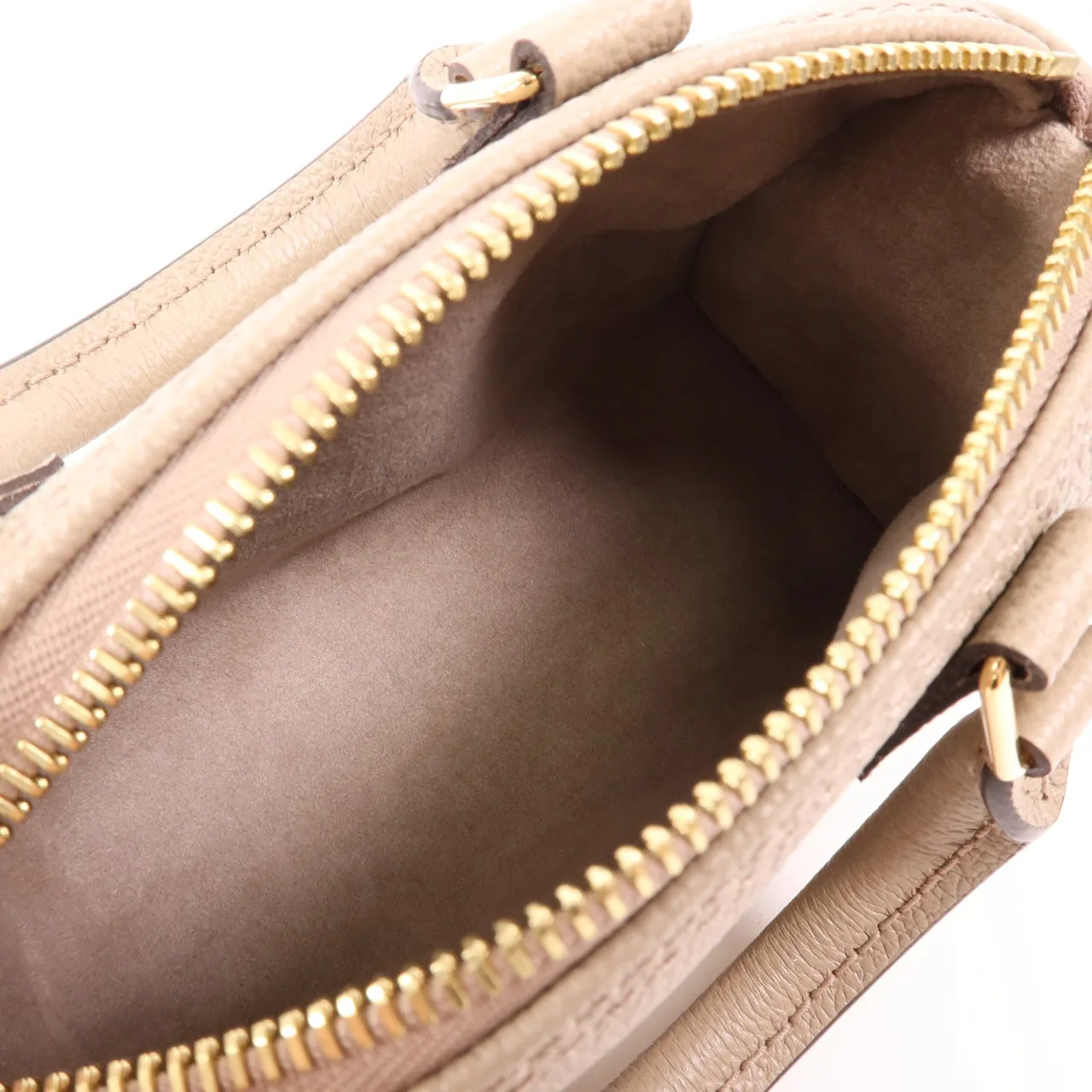 LOUIS VUITTON NanoSpeedy M82890 兩用包 牛皮 灰色 / 米色 牛皮 中古品A - 縮圖 10