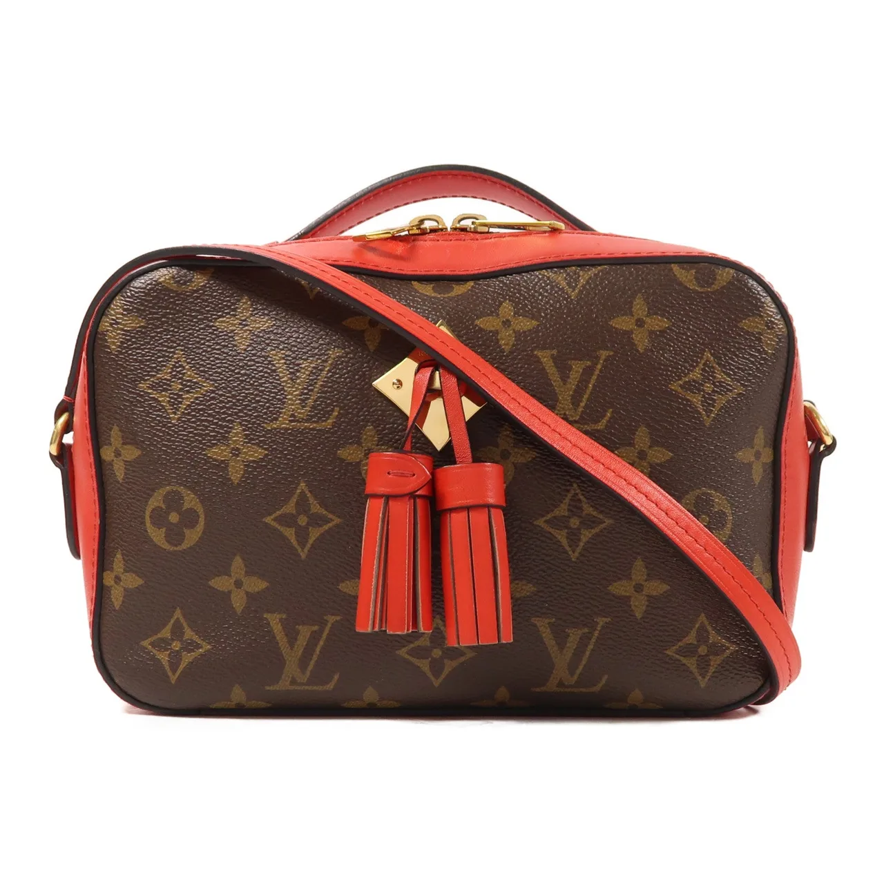 LOUIS VUITTON Saintonge M43556 兩用包 塗層帆布 棕色 / Red