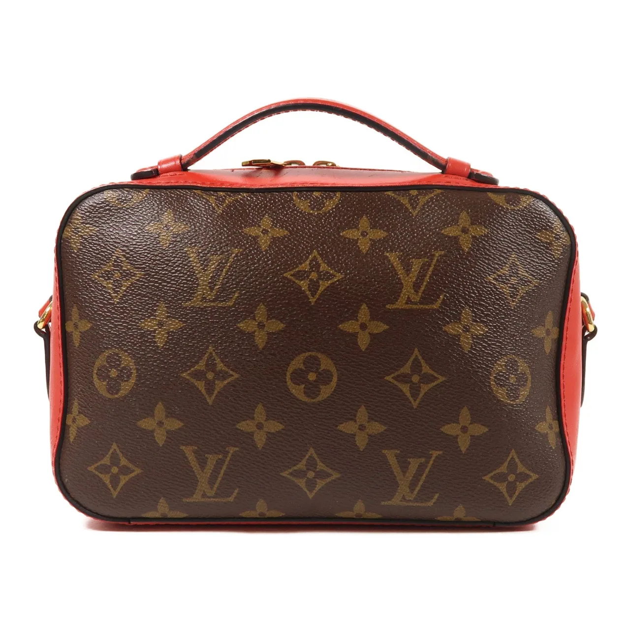 LOUIS VUITTON Saintonge M43556 兩用包 塗層帆布 棕色 / Red 塗層帆布 中古品B - 縮圖 2