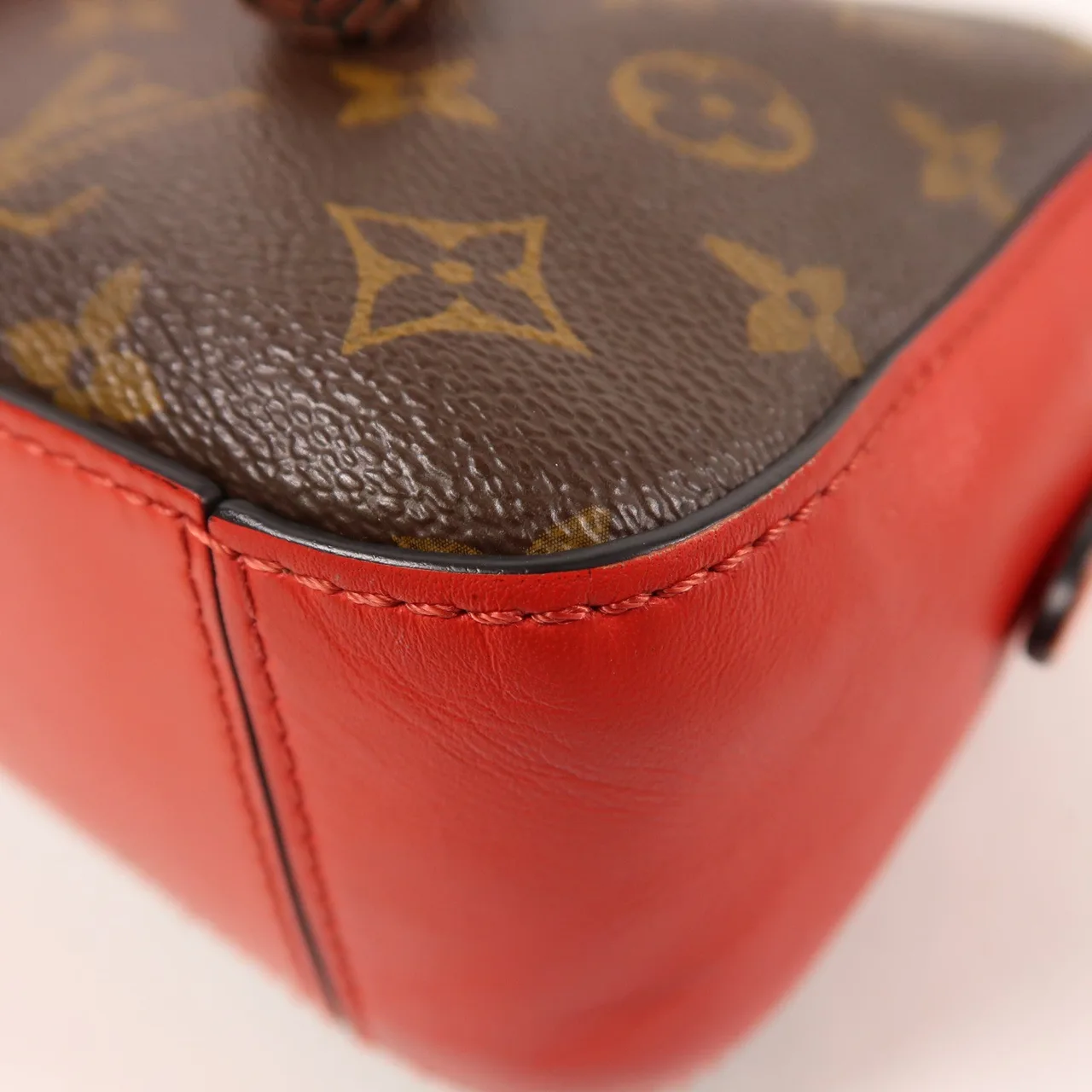 LOUIS VUITTON Saintonge M43556 兩用包 塗層帆布 棕色 / Red 塗層帆布 中古品B - 縮圖 9