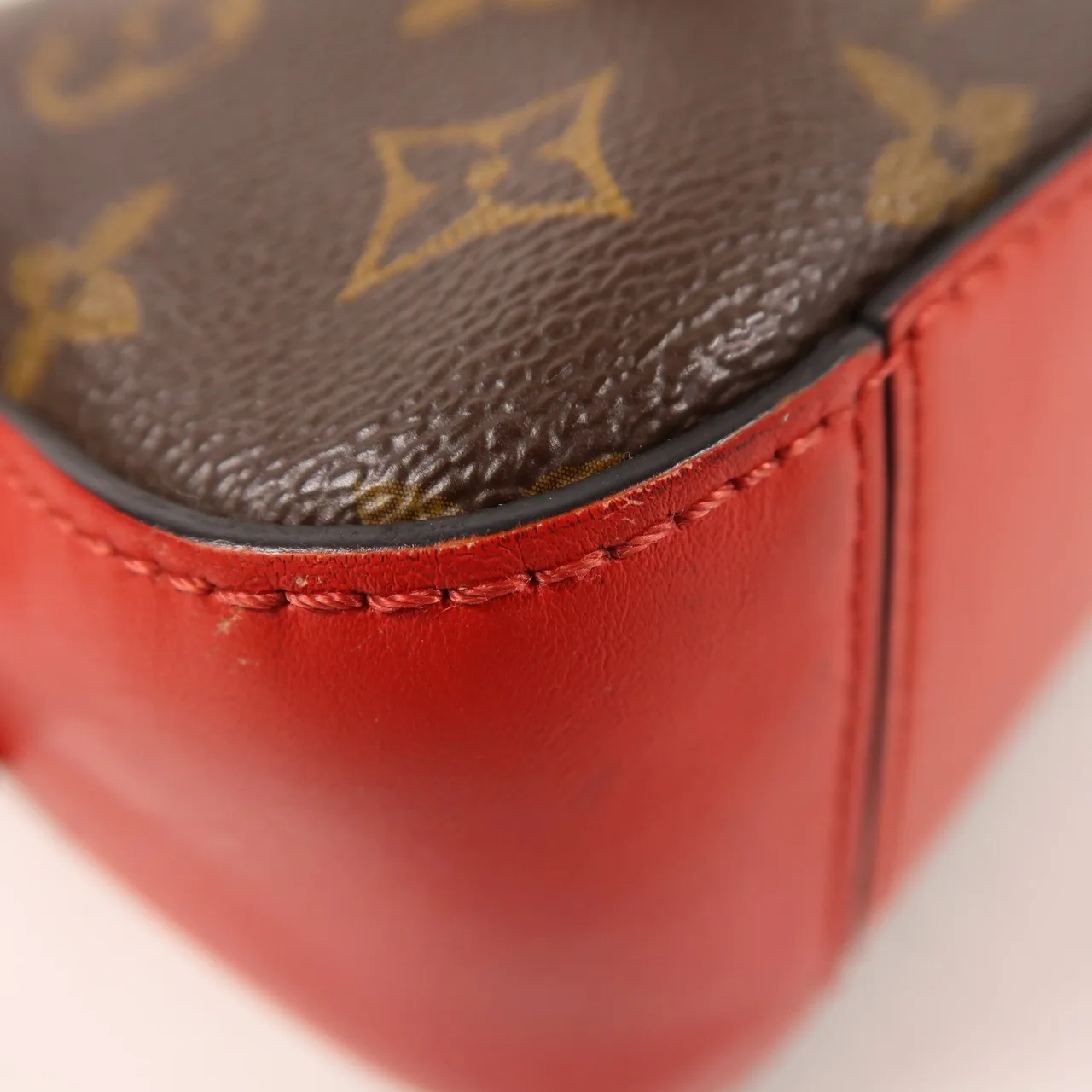 LOUIS VUITTON Saintonge M43556 兩用包 塗層帆布 棕色 / Red 塗層帆布 中古品B - 縮圖 10