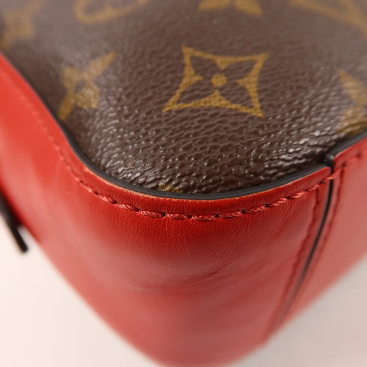 LOUIS VUITTON Saintonge M43556 兩用包 塗層帆布 棕色 / Red 塗層帆布 中古品B - 縮圖 12