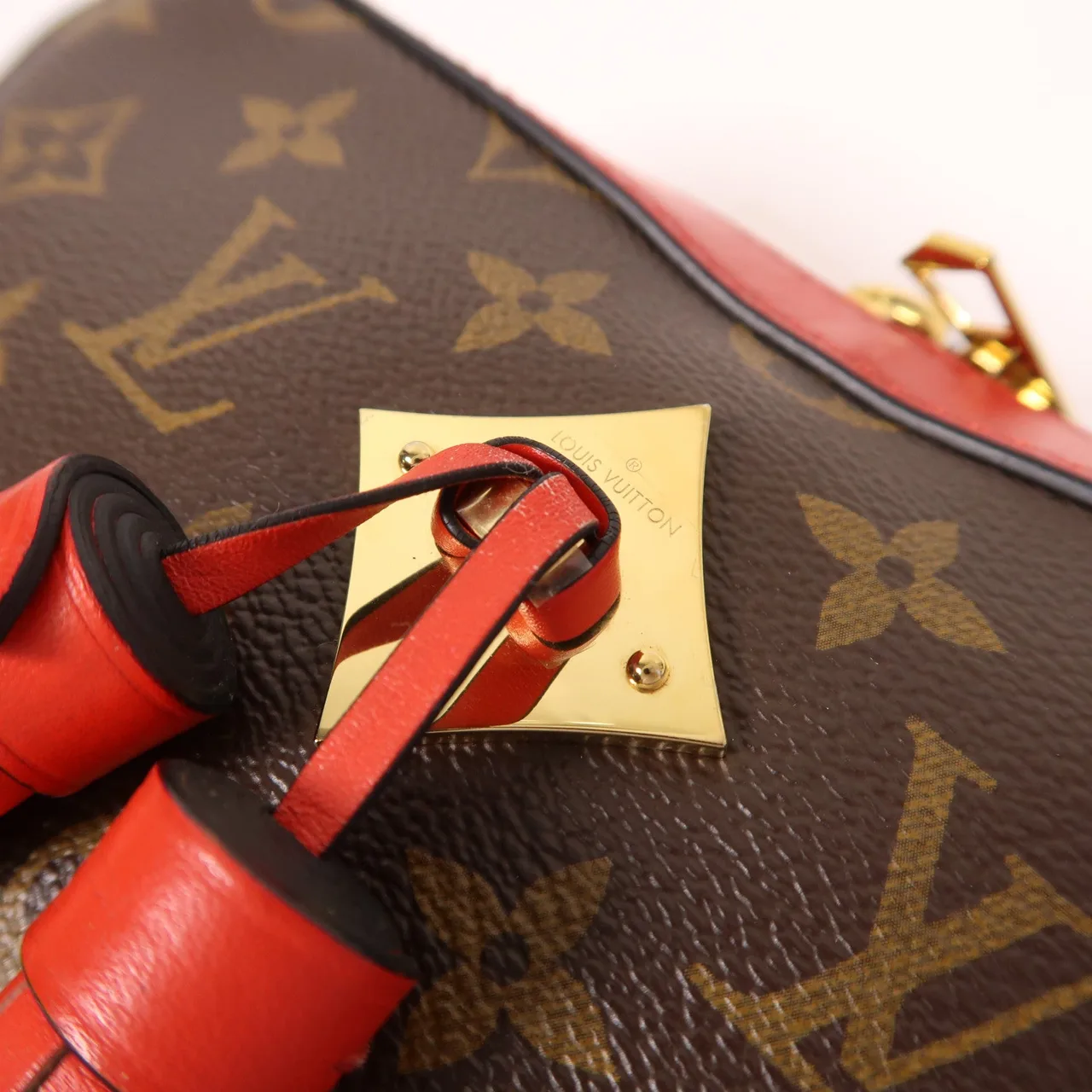LOUIS VUITTON Saintonge M43556 兩用包 塗層帆布 棕色 / Red 塗層帆布 中古品B - 縮圖 14