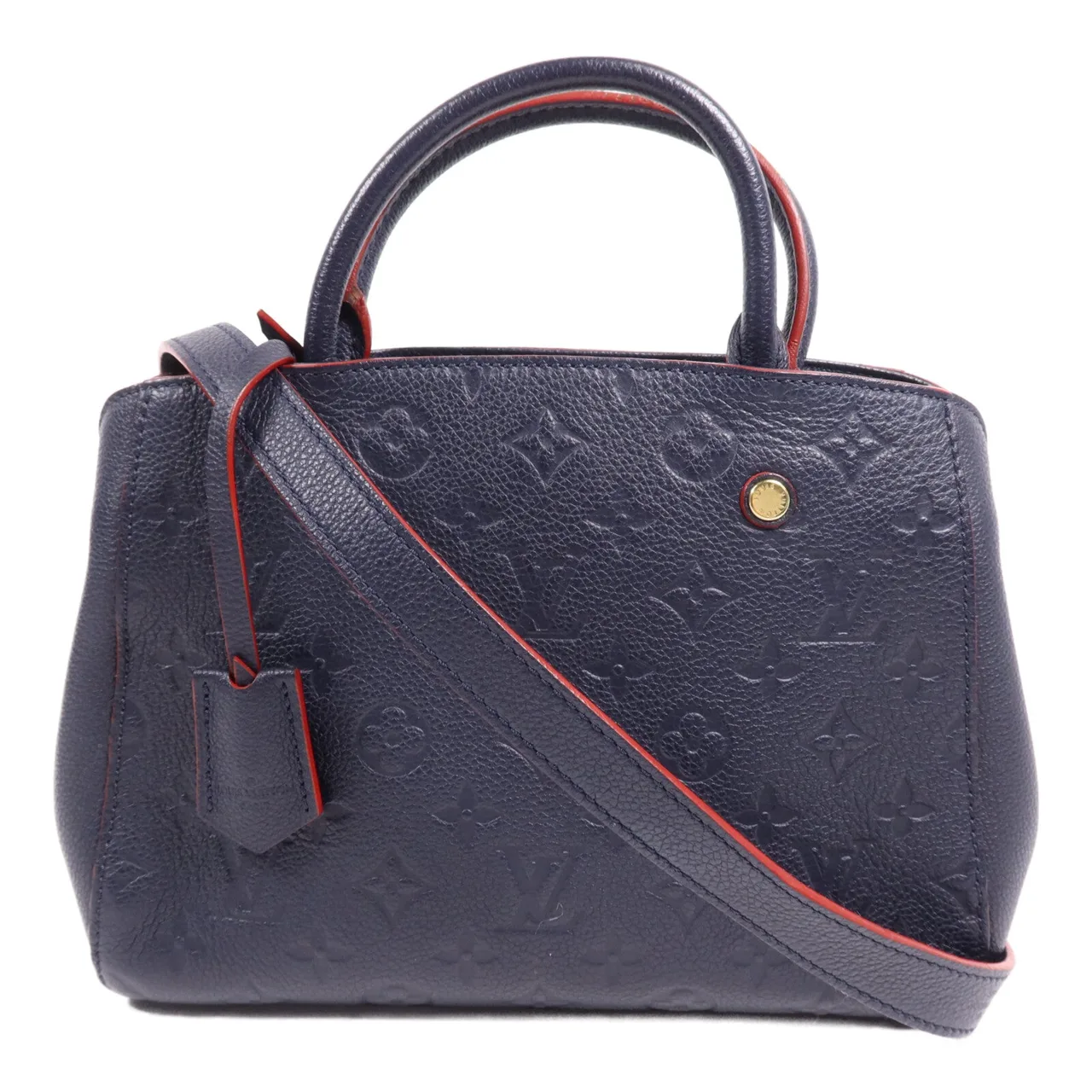 LOUIS VUITTON Montaigne M42747 兩用包 牛皮 海軍藍