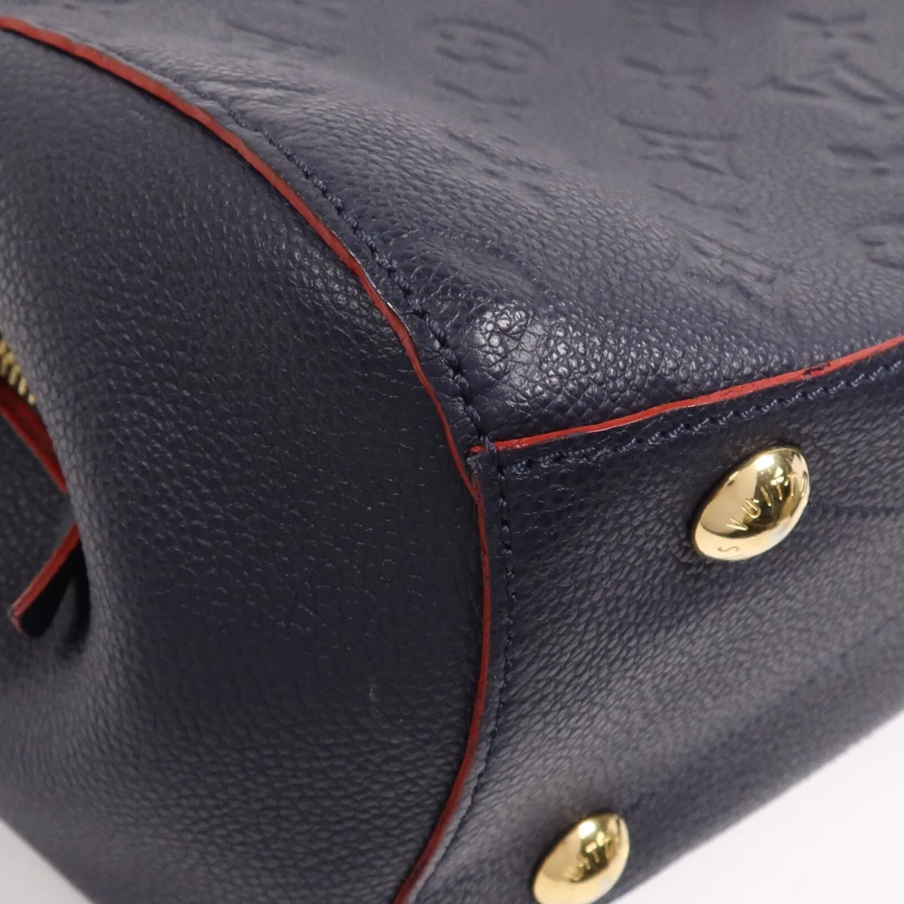 LOUIS VUITTON Montaigne M42747 兩用包 牛皮 海軍藍 牛皮 中古品B - 縮圖 6