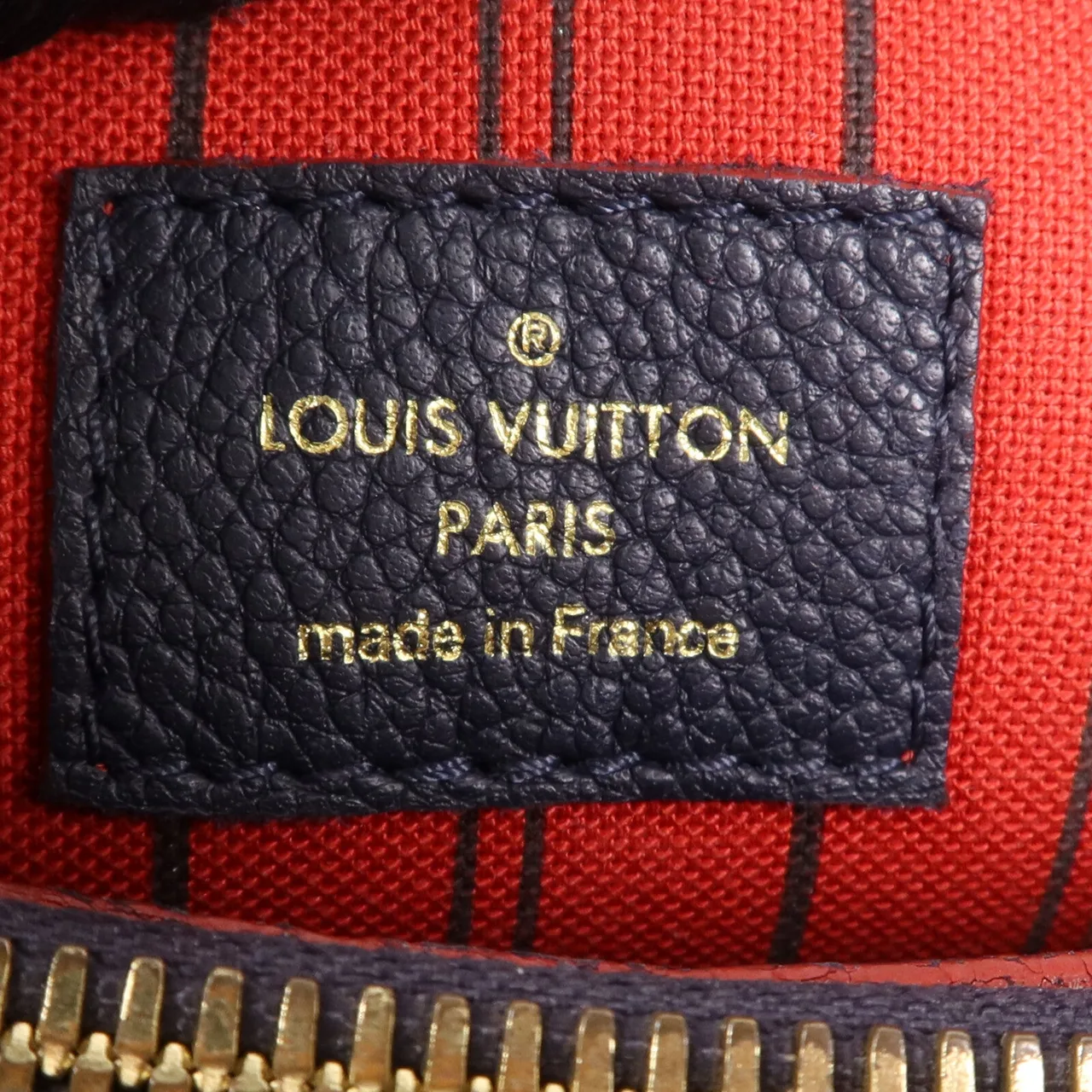 LOUIS VUITTON Montaigne M42747 兩用包 牛皮 海軍藍 牛皮 中古品B - 縮圖 13