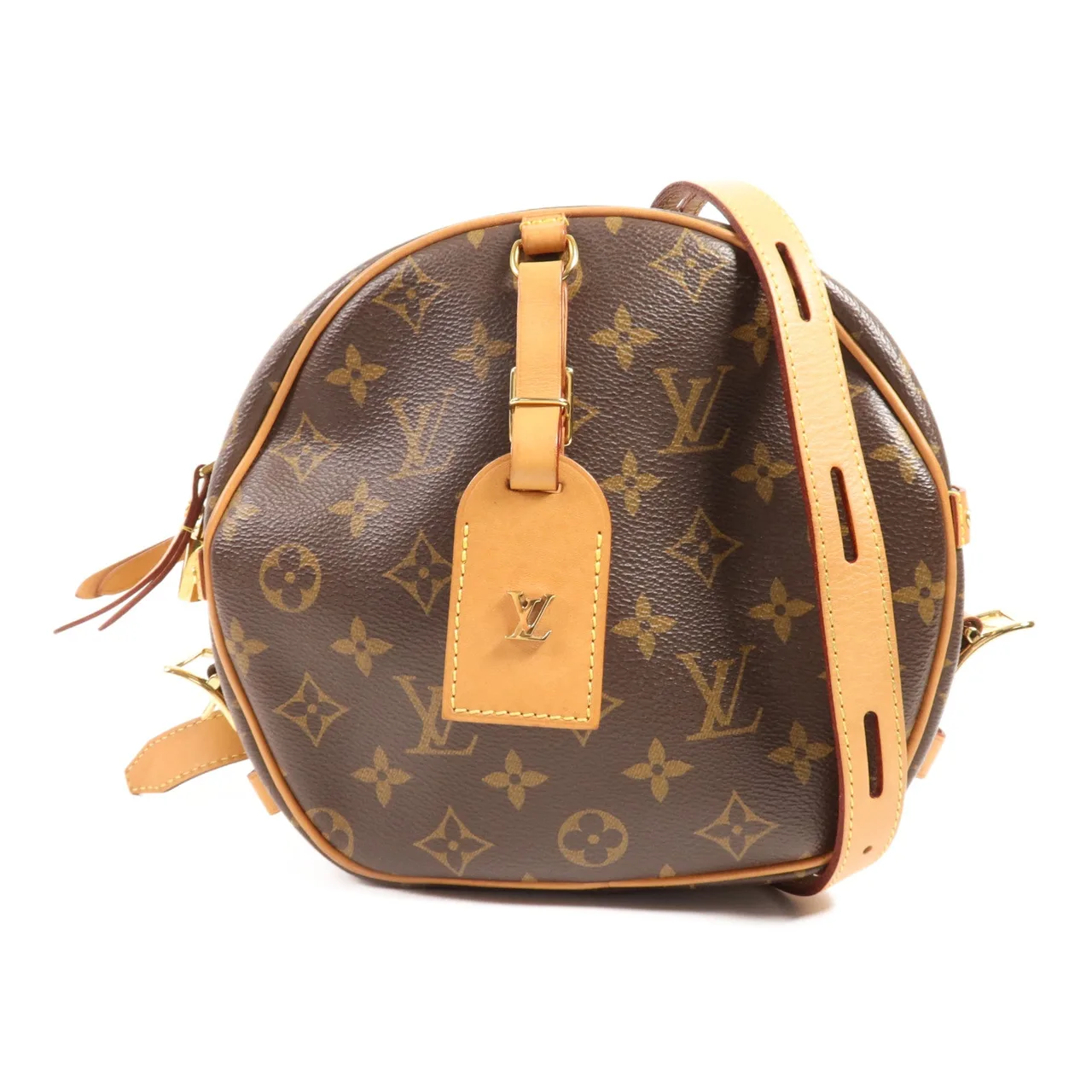 LOUIS VUITTON Boite Chapeau Souple M52294 Shoulder Bag Coated Canvas 棕色