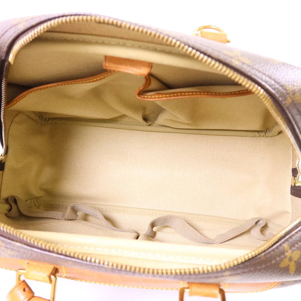 LOUIS VUITTON Deauville M47270 Handbag Coated Canvas 棕色 Coated Canvas Rank B - Thumbnail 6