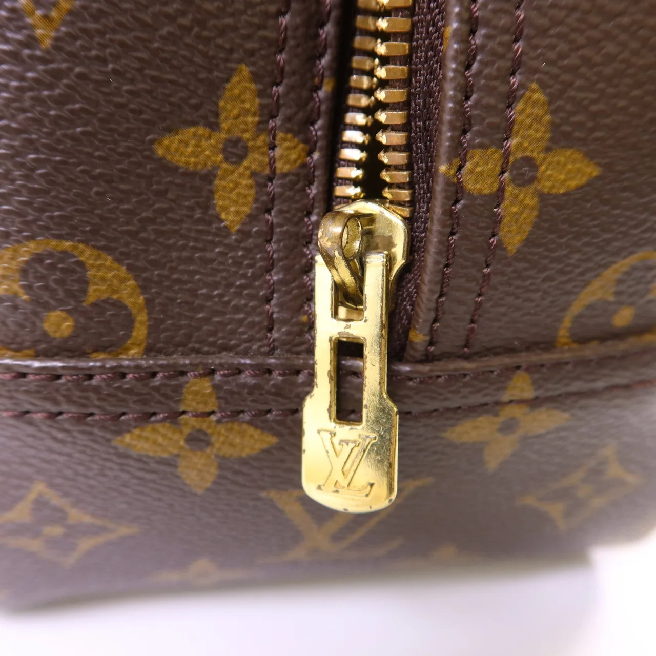 LOUIS VUITTON Deauville M47270 Handbag Coated Canvas 棕色 Coated Canvas Rank B - Thumbnail 9