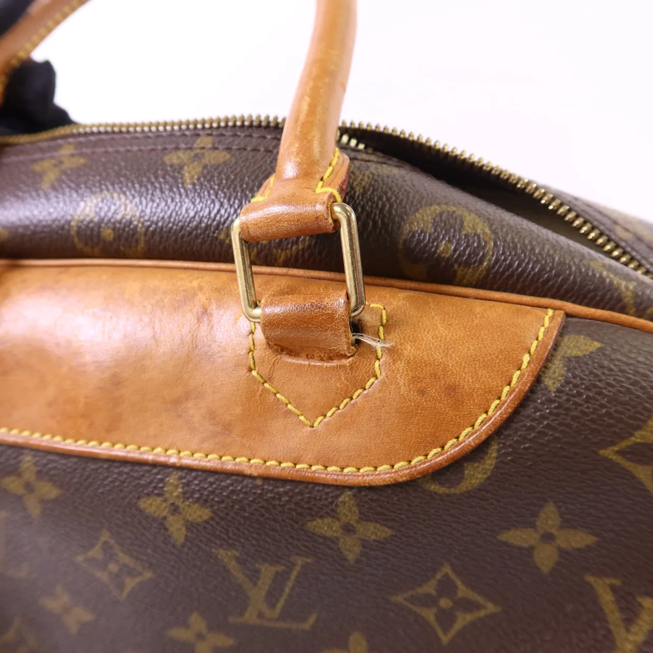 LOUIS VUITTON Deauville M47270 Handbag Coated Canvas 棕色 Coated Canvas Rank B - Thumbnail 20