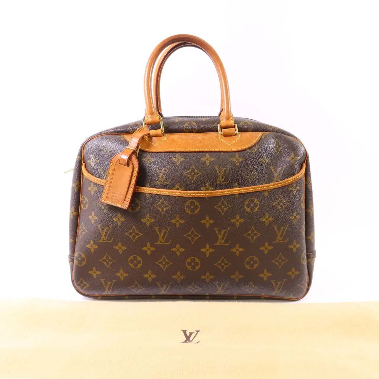 LOUIS VUITTON Deauville M47270 Handbag Coated Canvas 棕色 Coated Canvas Rank B - Thumbnail 24