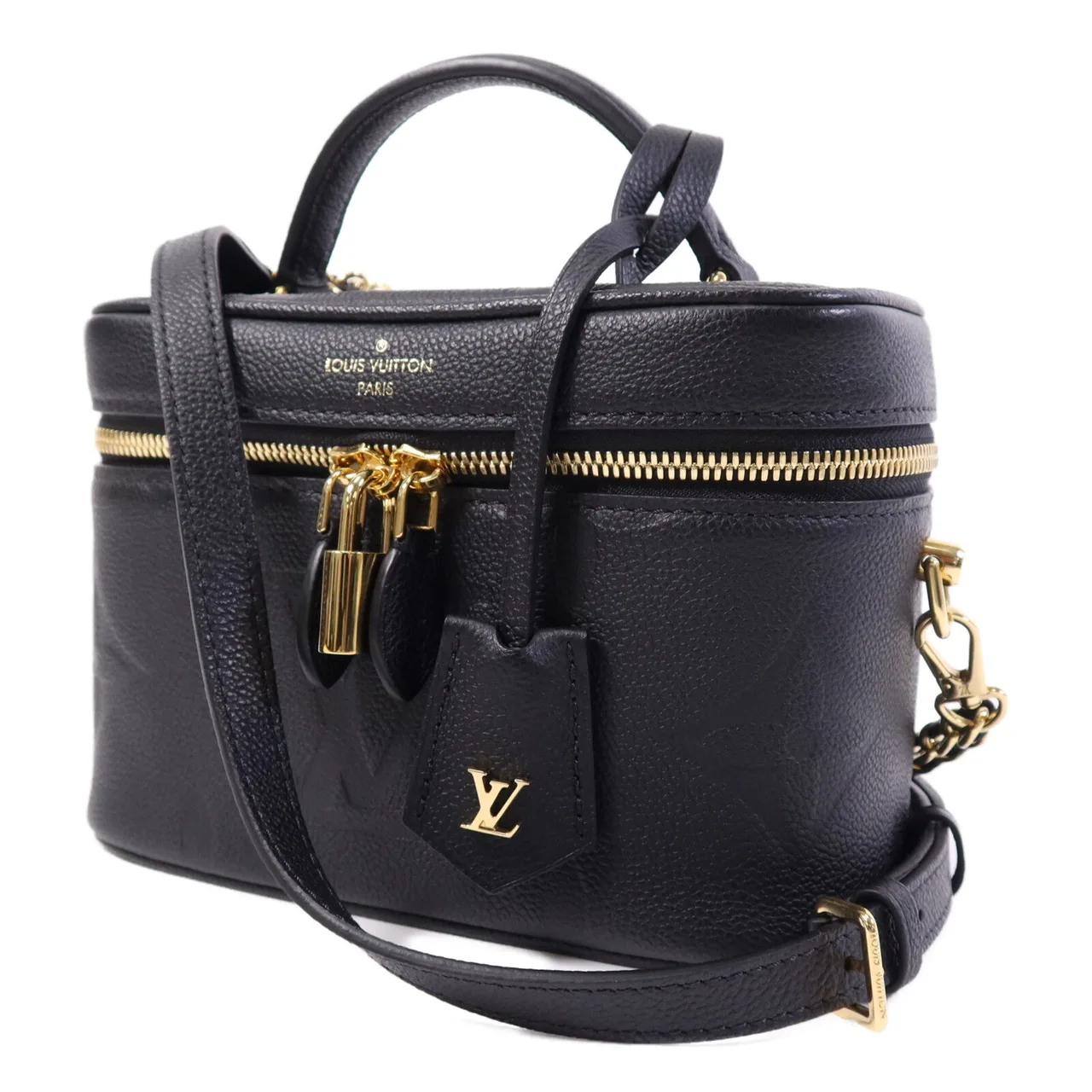 LOUIS VUITTON Vanity M45598 兩用包 牛皮 黑色 / Black 牛皮 中古品A - 縮圖 3