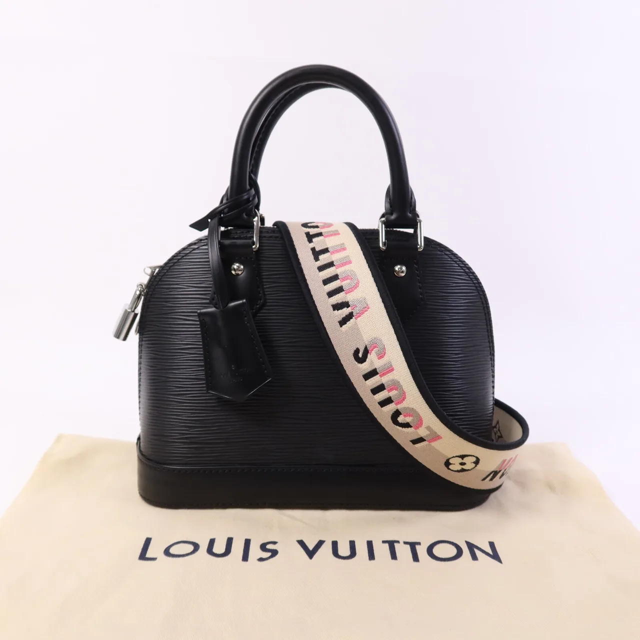 LOUIS VUITTON Alma M59217 兩用包 牛皮 黑色 / Black 牛皮 中古品A - 縮圖 9