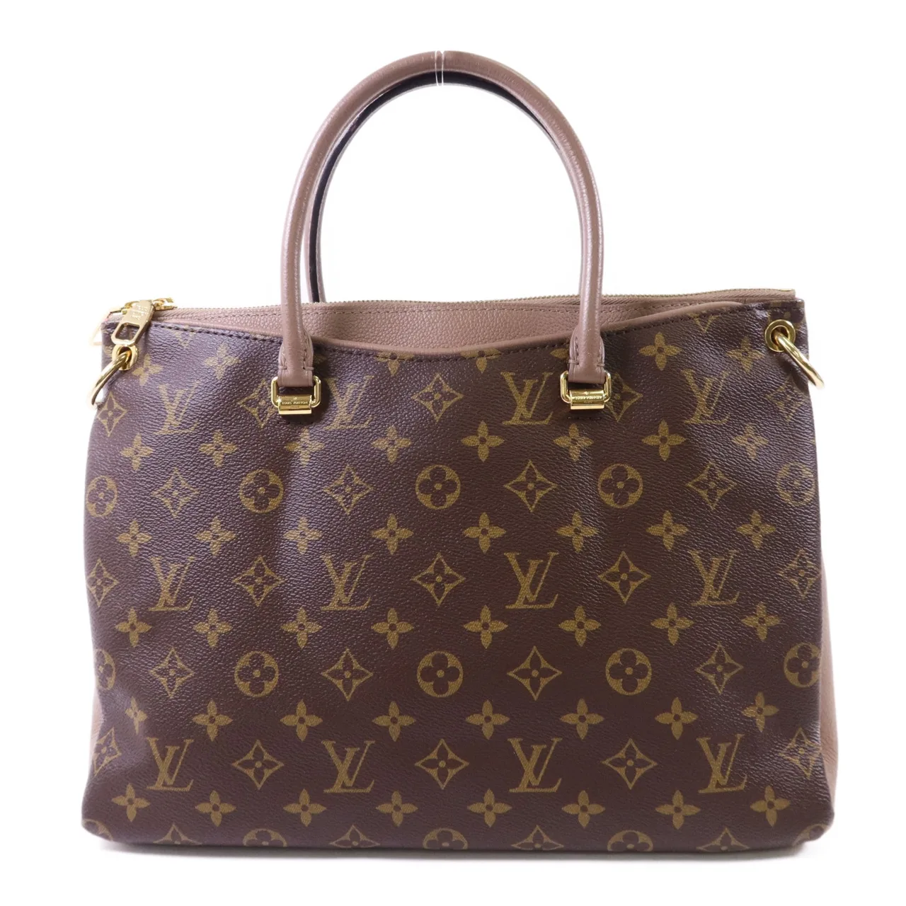 LOUIS VUITTON Pallas M43458 兩用包 塗層帆布 棕色 塗層帆布 中古品B - 縮圖 2