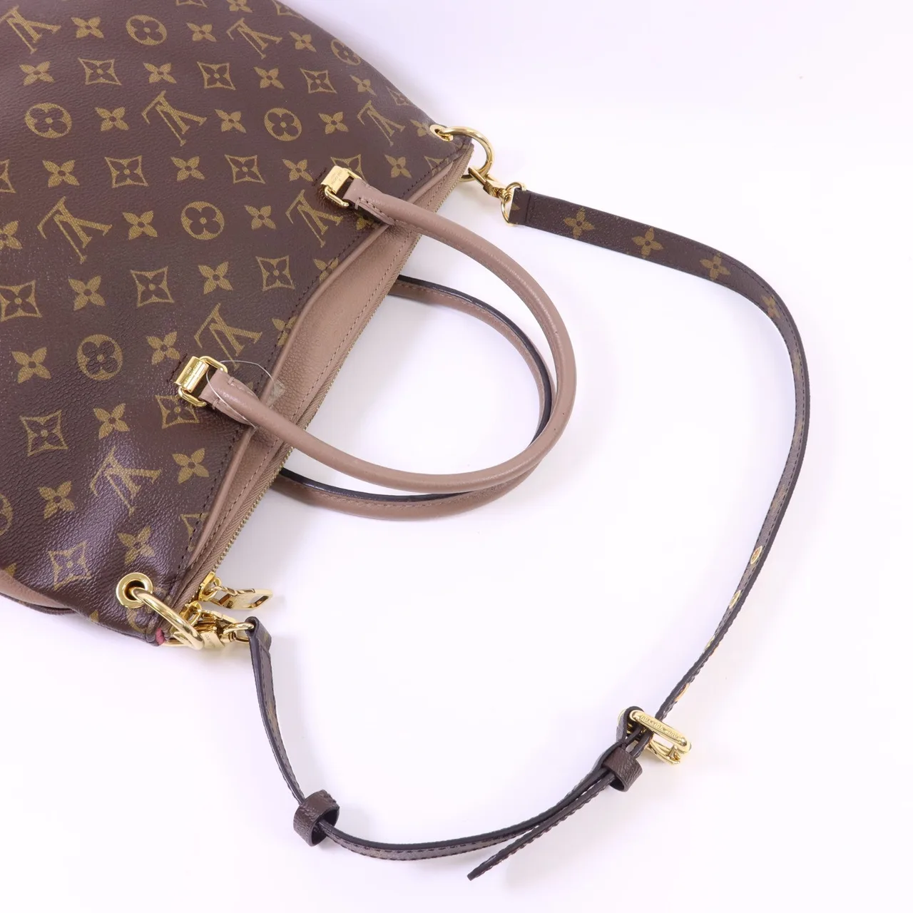 LOUIS VUITTON Pallas M43458 兩用包 塗層帆布 棕色 塗層帆布 中古品B - 縮圖 5
