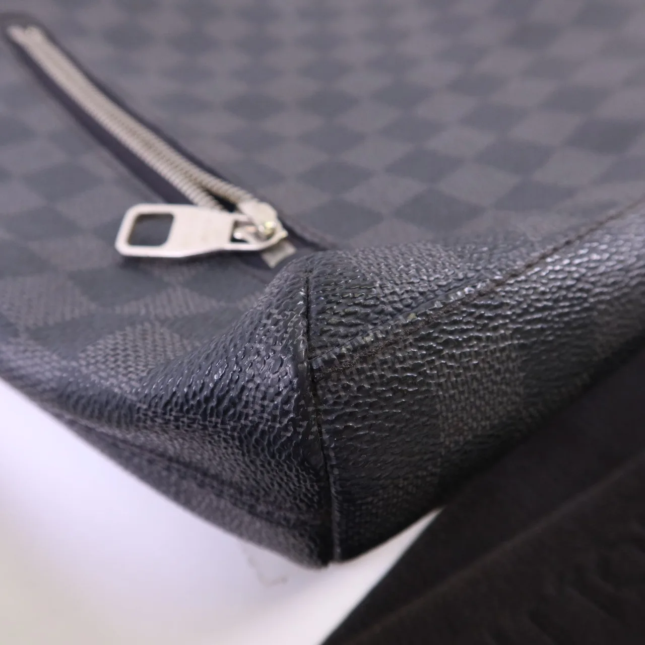 LOUIS VUITTON Mick N41211 肩背包 塗層帆布 黑色 塗層帆布 中古品B - 縮圖 12