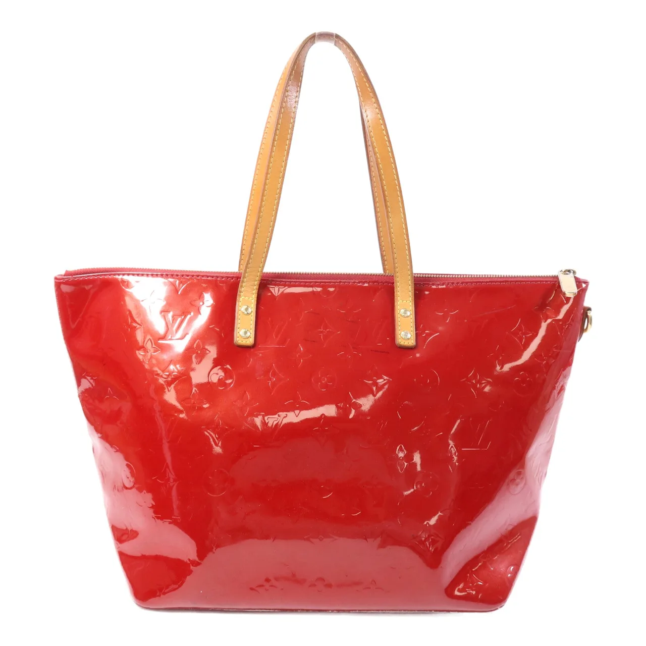 LOUIS VUITTON Bellevue M93589 托特包 皮革 紅色 / Red 皮革 中古品B - 縮圖 2