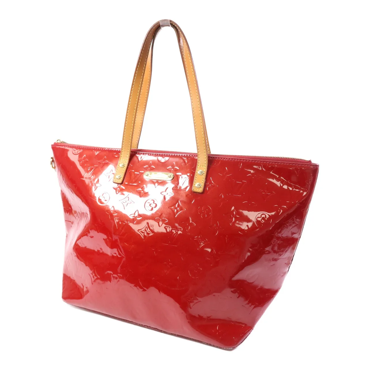 LOUIS VUITTON Bellevue M93589 托特包 皮革 紅色 / Red 皮革 中古品B - 縮圖 3