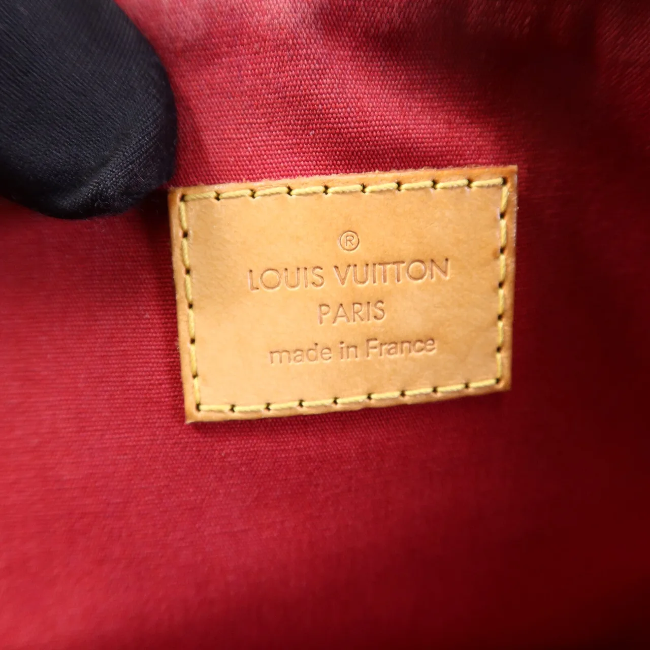 LOUIS VUITTON Bellevue M93589 托特包 皮革 紅色 / Red 皮革 中古品B - 縮圖 6