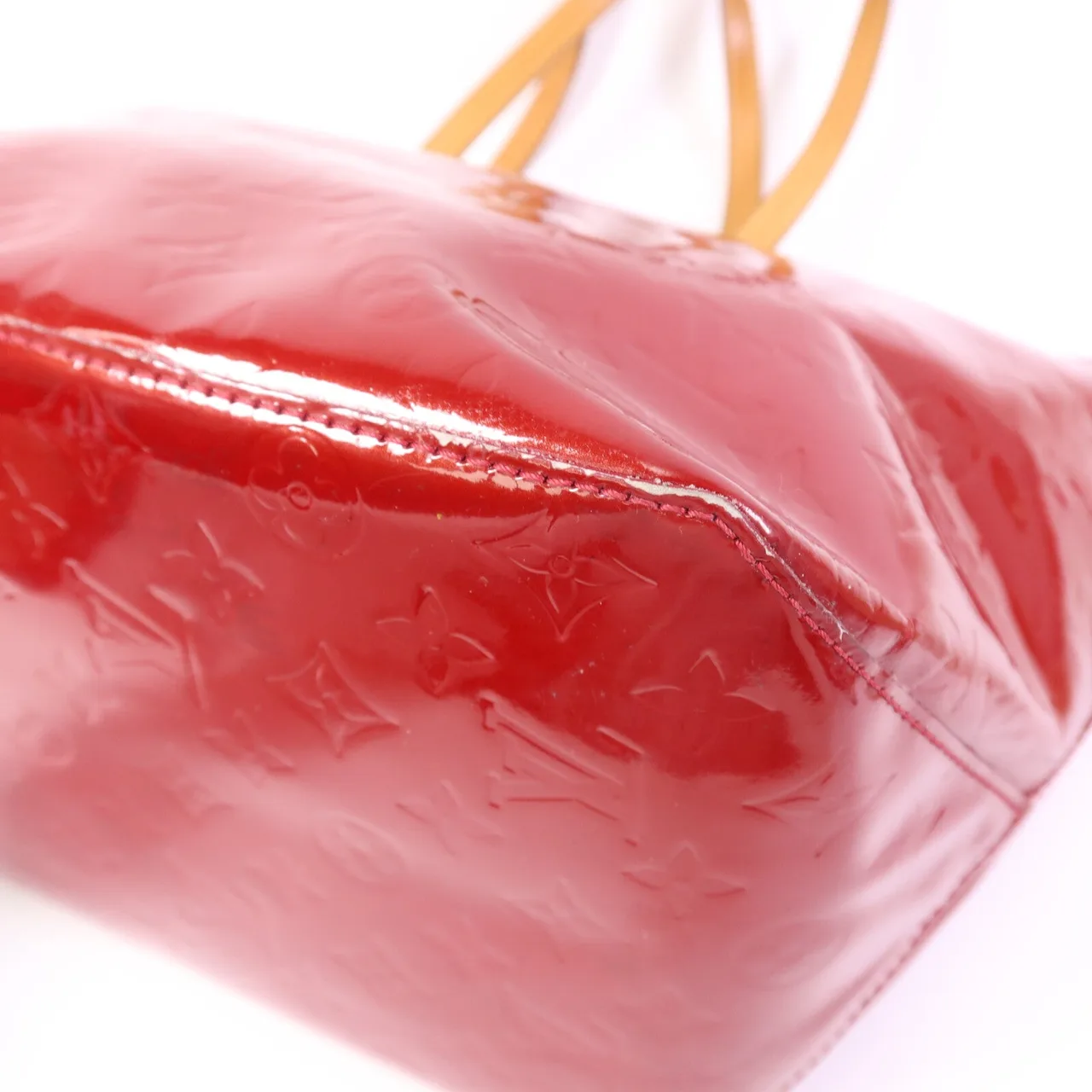 LOUIS VUITTON Bellevue M93589 托特包 皮革 紅色 / Red 皮革 中古品B - 縮圖 10