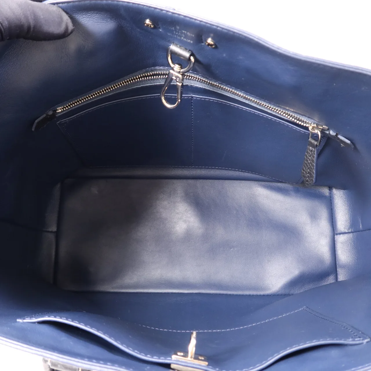 LOUIS VUITTON M54778 2-Way Bag Calfskin 黑色 / 海軍藍 / Black/Navy Calfskin Rank B - Thumbnail 5