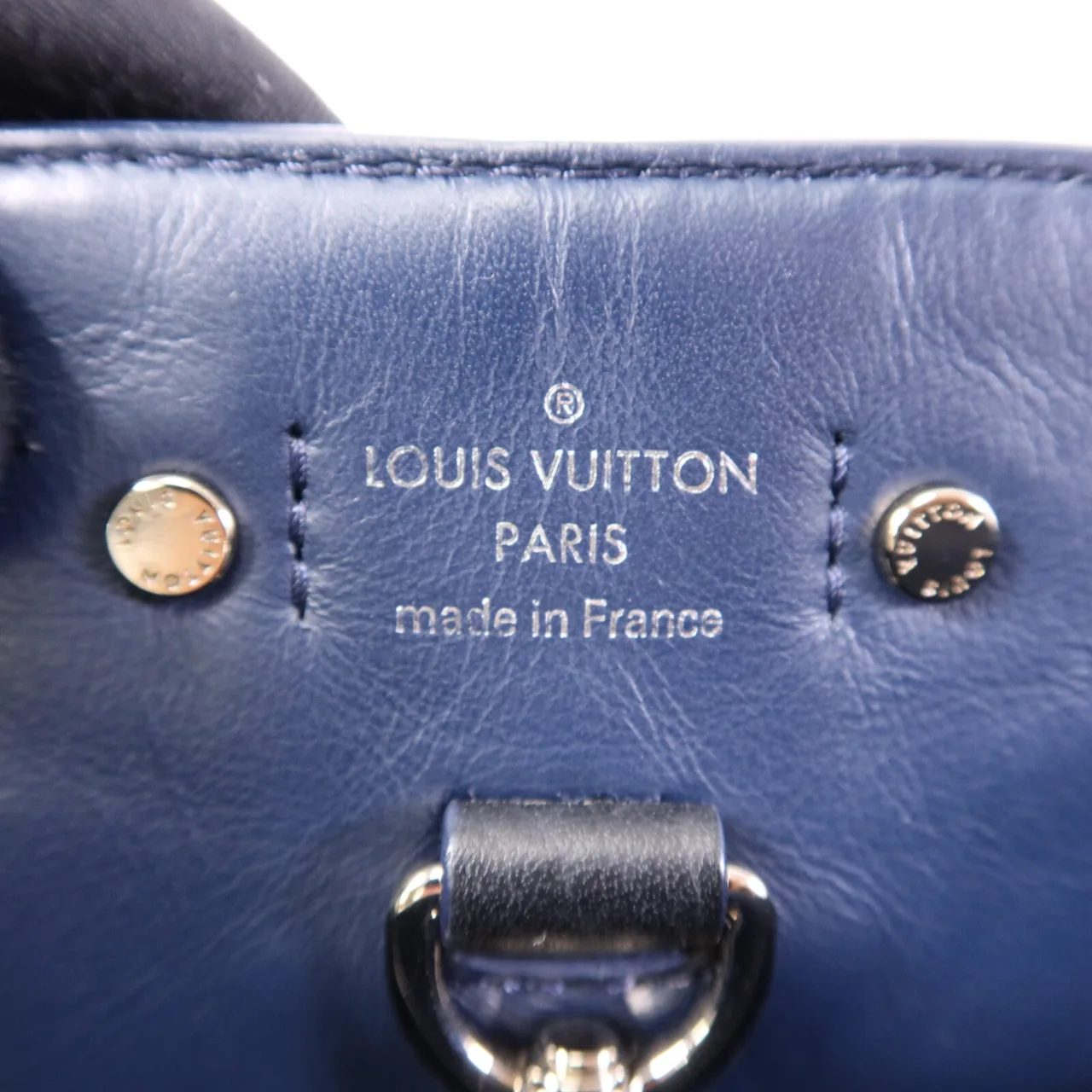 LOUIS VUITTON M54778 2-Way Bag Calfskin 黑色 / 海軍藍 / Black/Navy Calfskin Rank B - Thumbnail 6