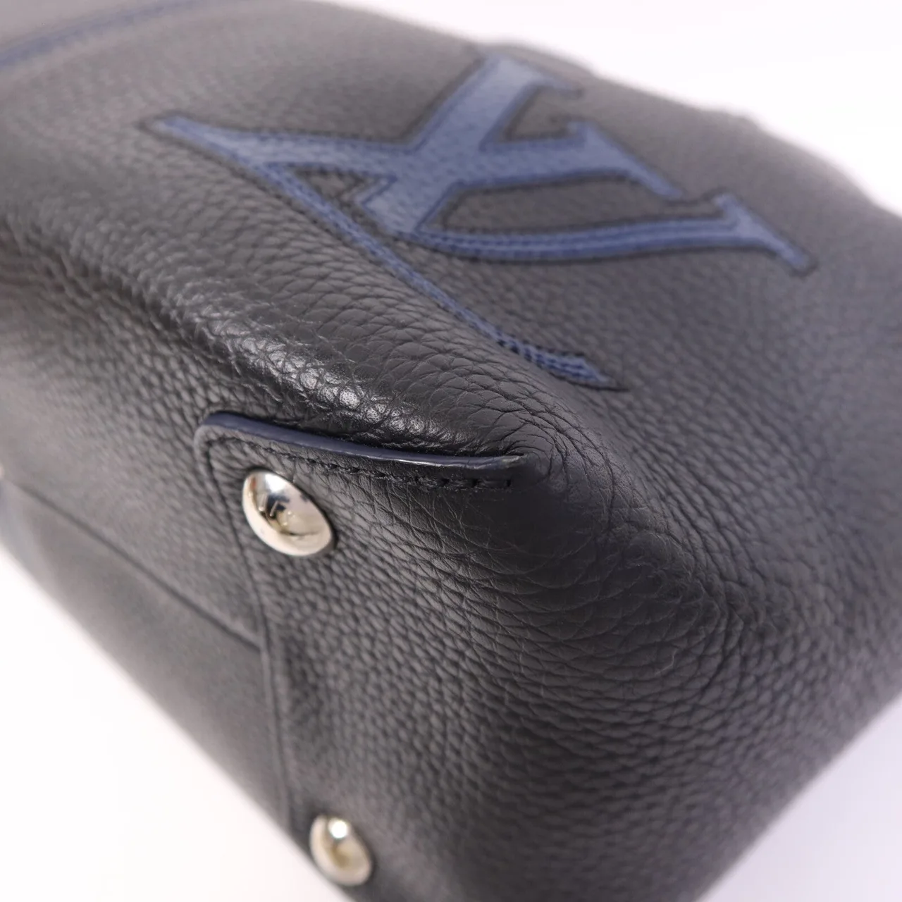 LOUIS VUITTON M54778 2-Way Bag Calfskin 黑色 / 海軍藍 / Black/Navy Calfskin Rank B - Thumbnail 9