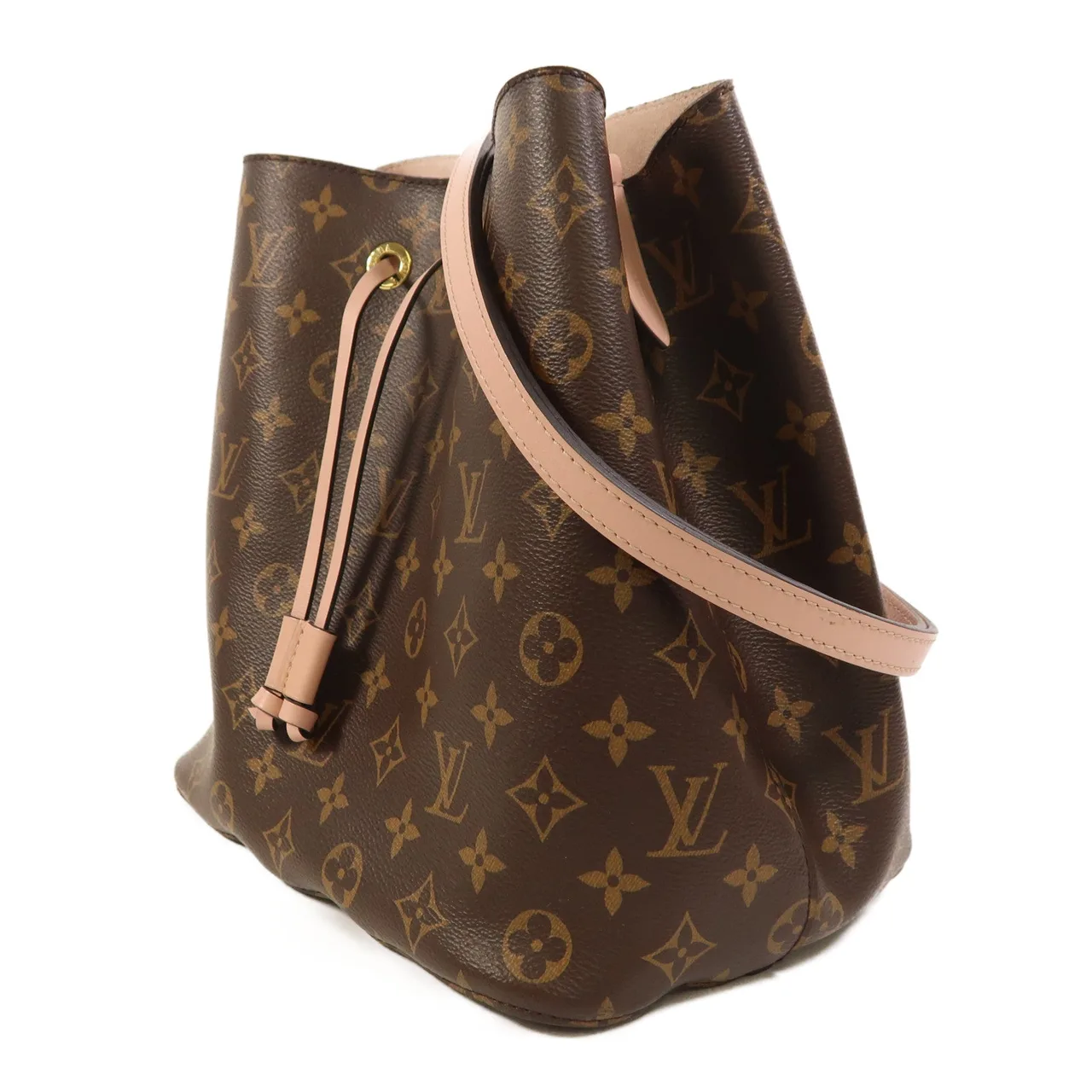 LOUIS VUITTON NeoNoe M44022 Shoulder Bag Coated Canvas 棕色 / 粉色 / Pink Coated Canvas Rank B - Thumbnail 3
