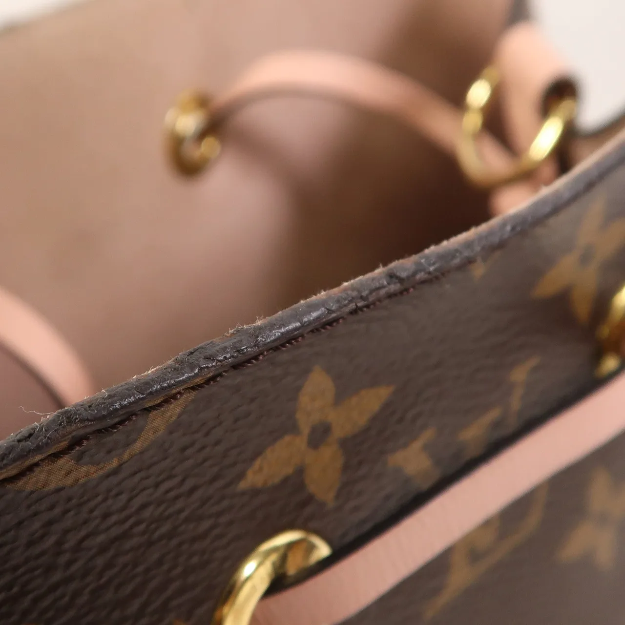 LOUIS VUITTON NeoNoe M44022 Shoulder Bag Coated Canvas 棕色 / 粉色 / Pink Coated Canvas Rank B - Thumbnail 15