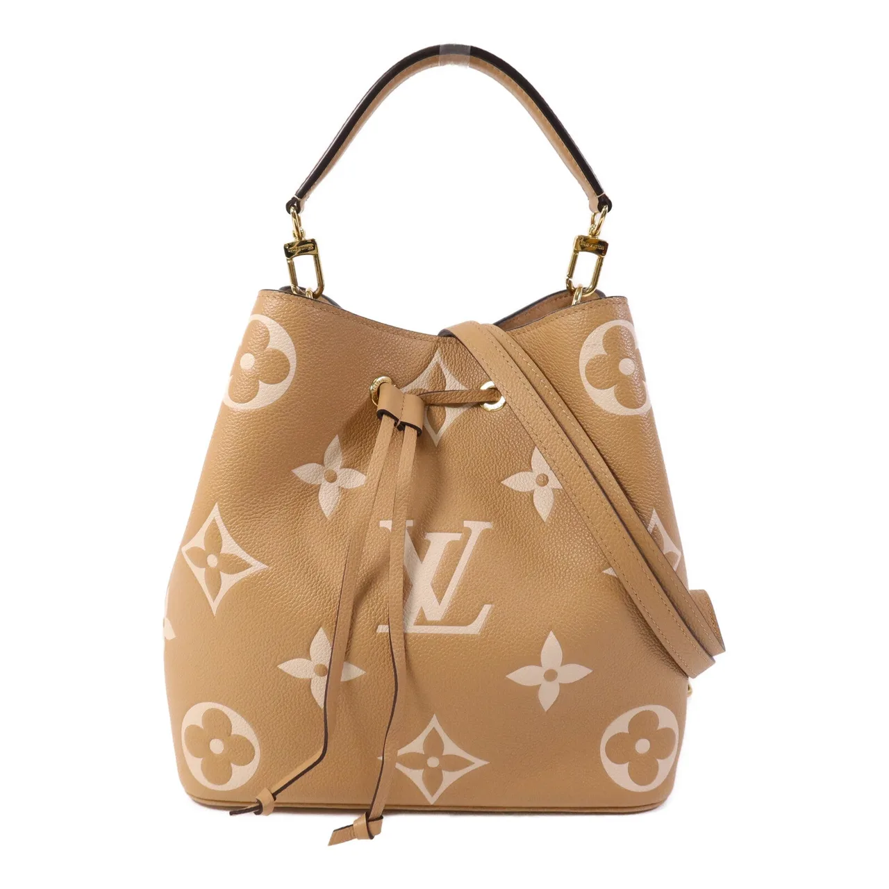 LOUIS VUITTON NeoNoe M45808 2-Way Bag Calfskin 棕色 / Apricote
