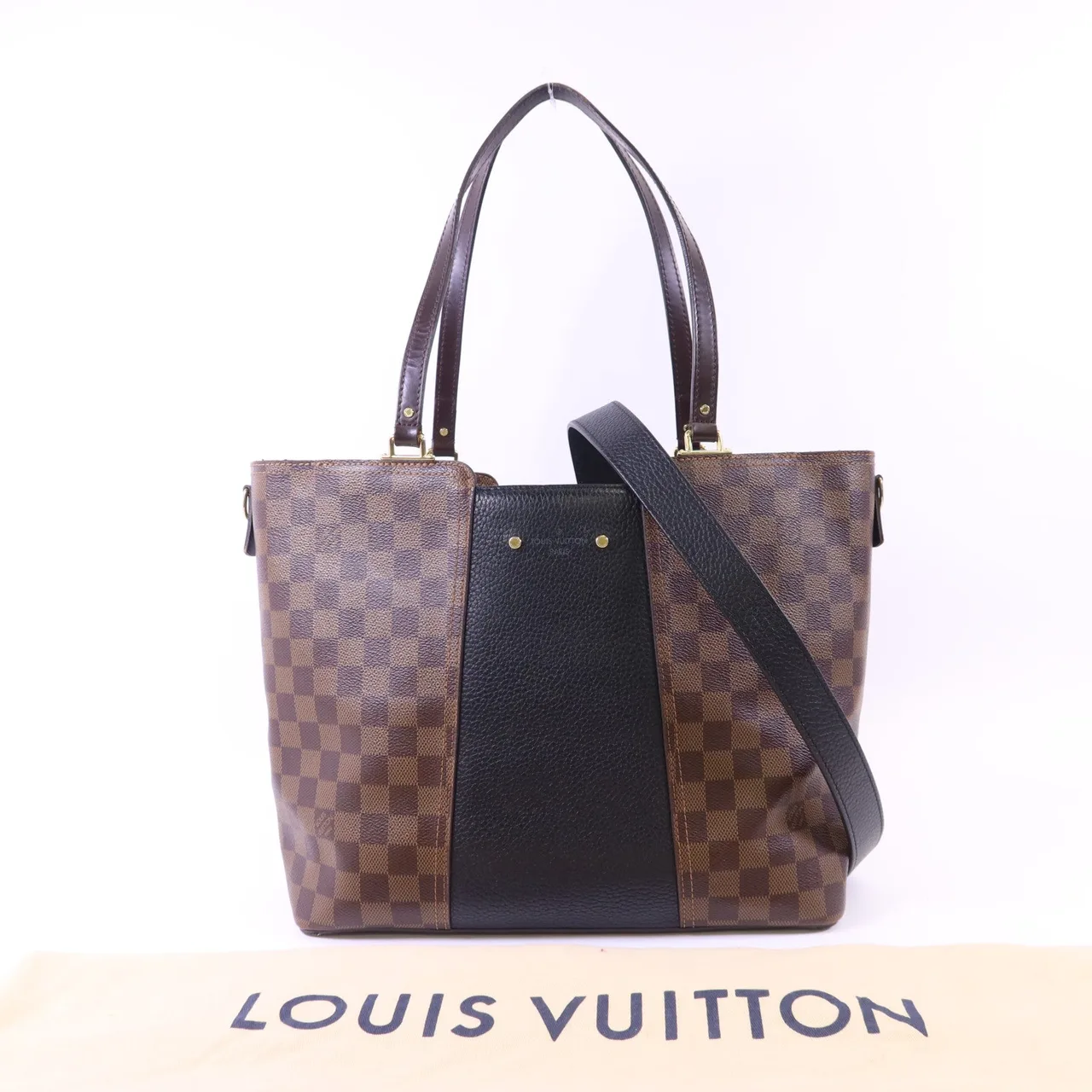 LOUIS VUITTON Jersey N44023 2-Way Bag Coated Canvas 棕色 Coated Canvas Rank B - Thumbnail 23