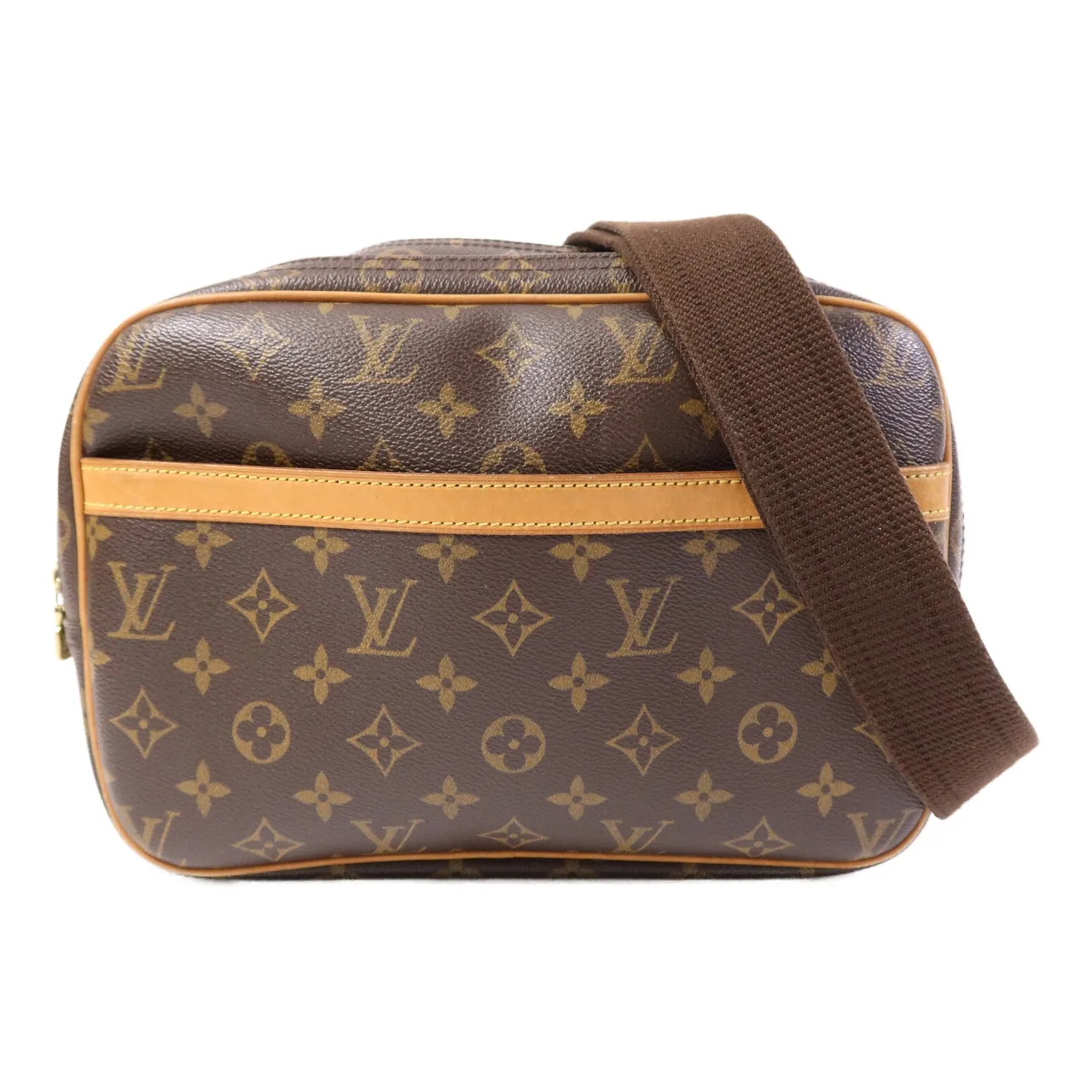 LOUIS VUITTON Reporter M45254 Shoulder Bag Coated Canvas 棕色 / Brown