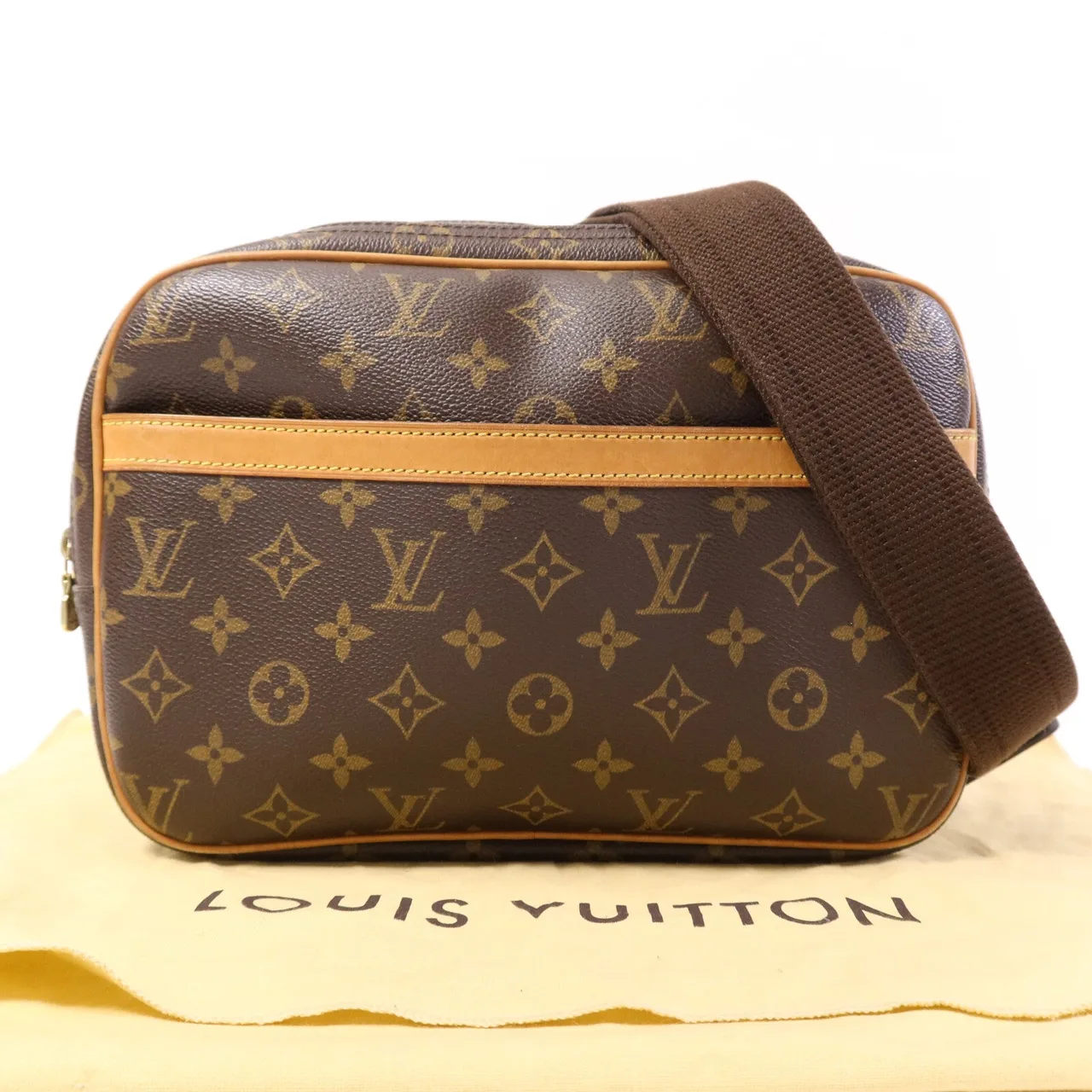 LOUIS VUITTON Reporter M45254 Shoulder Bag Coated Canvas 棕色 / Brown Coated Canvas Rank B - Thumbnail 12