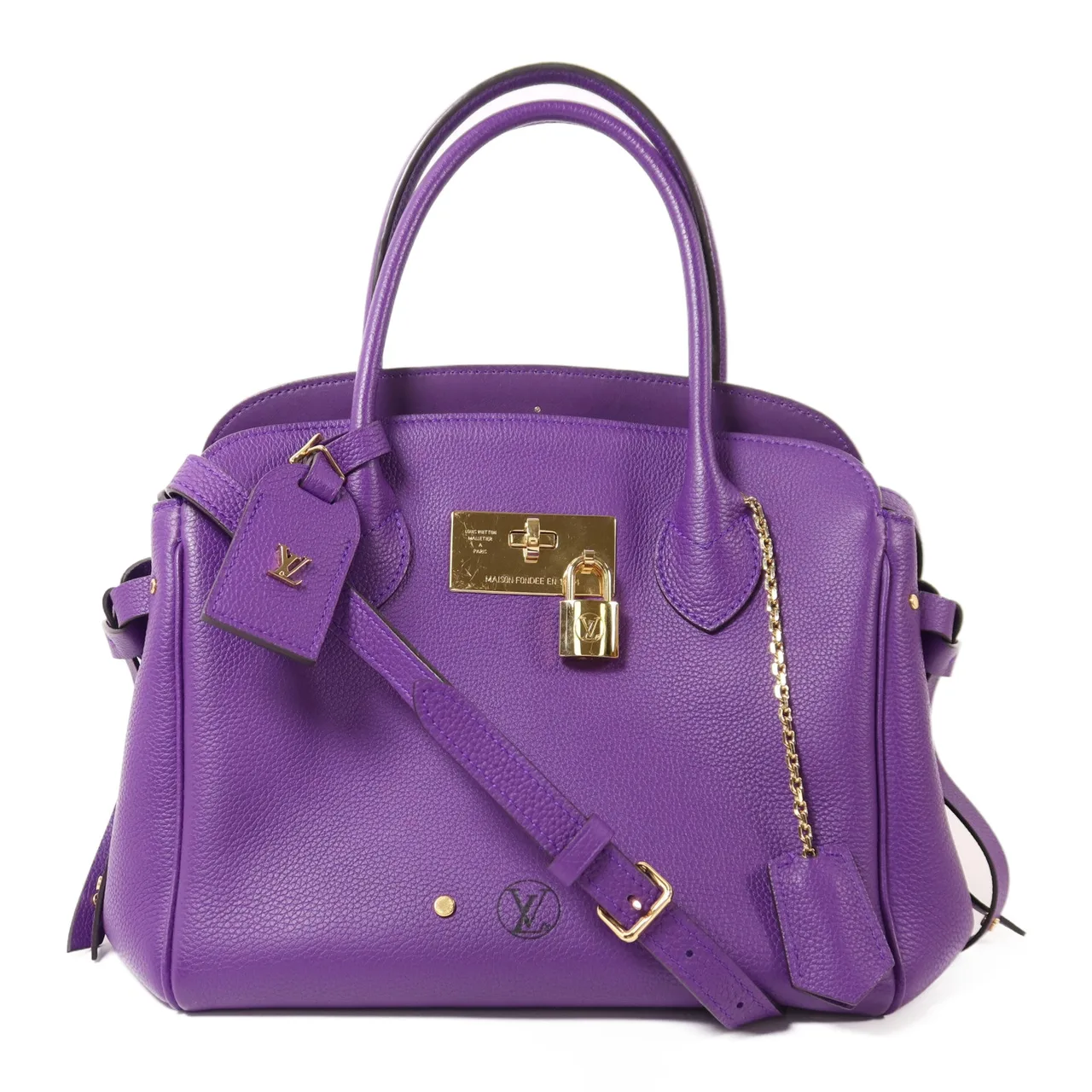 LOUIS VUITTON M55026 2-Way Bag Calfskin 紫色 / Purple