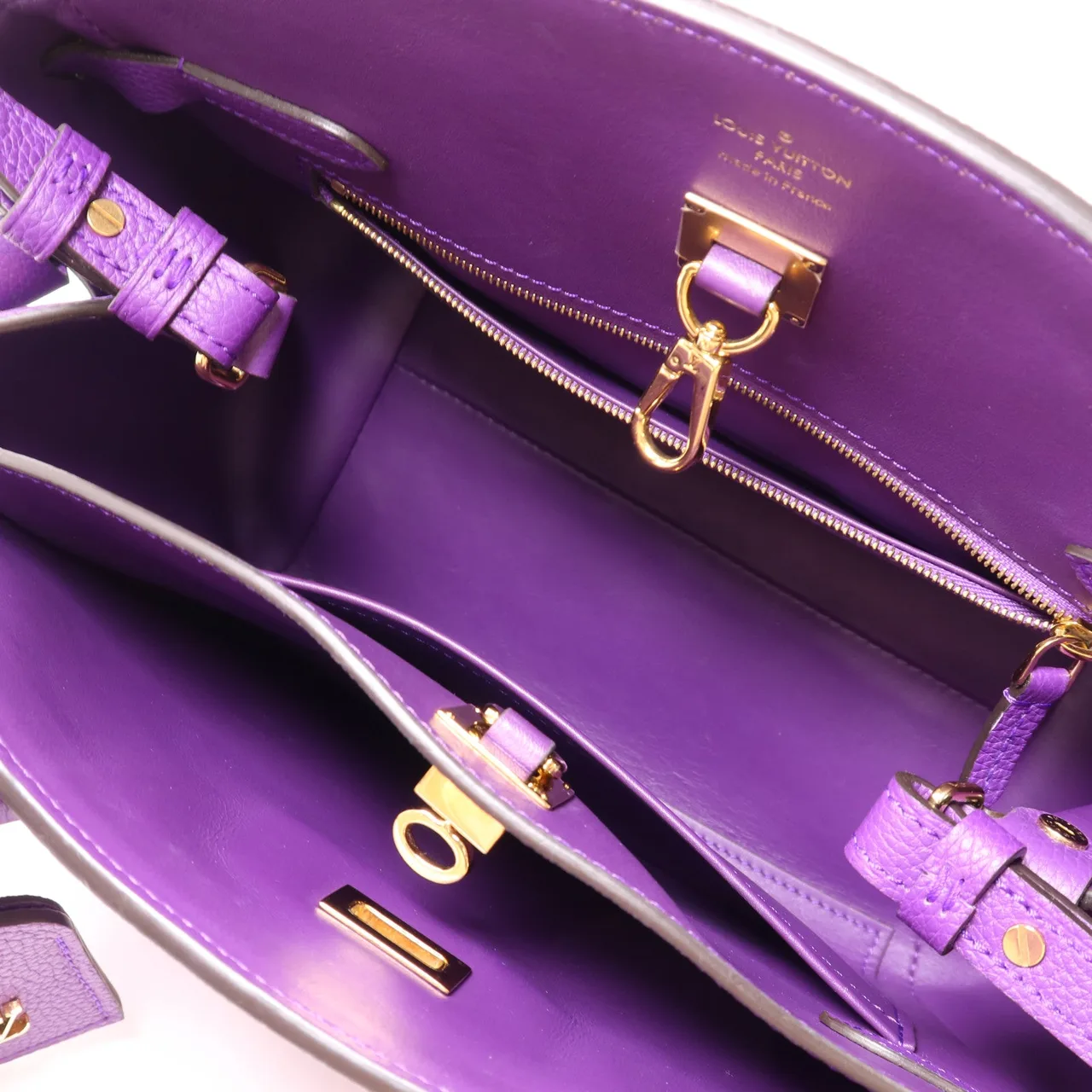 LOUIS VUITTON M55026 2-Way Bag Calfskin 紫色 / Purple Calfskin Rank A - Thumbnail 5