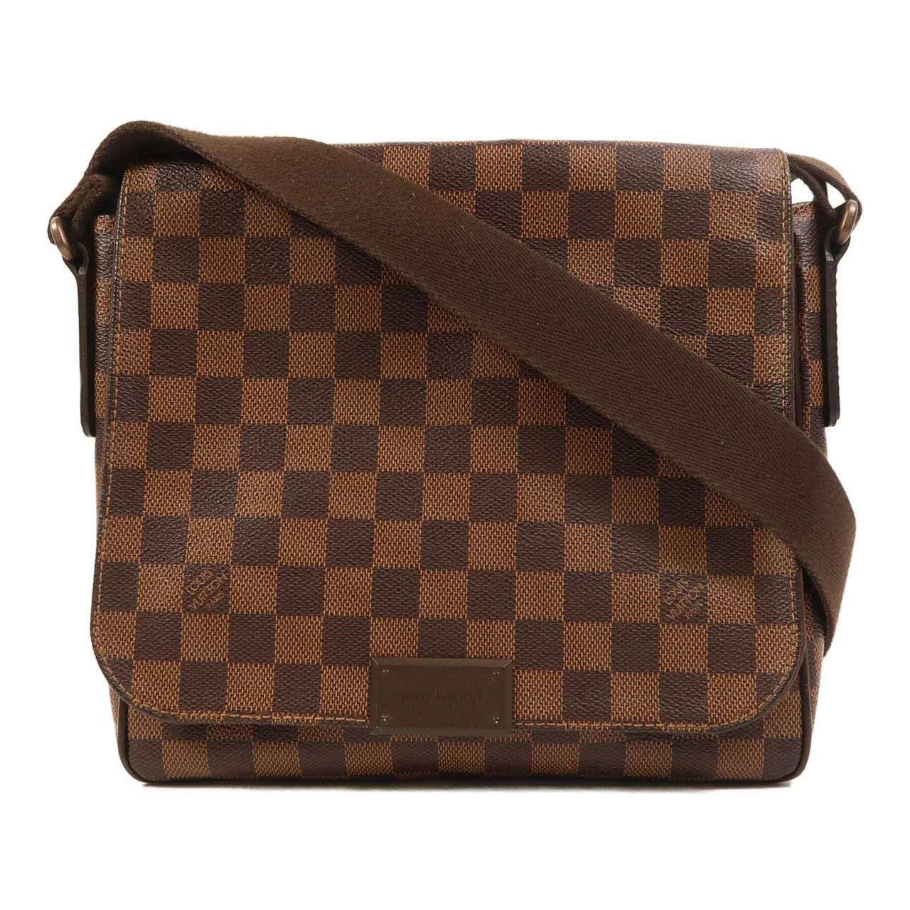 LOUIS VUITTON District N41213 Shoulder Bag Coated Canvas 棕色 / Brown