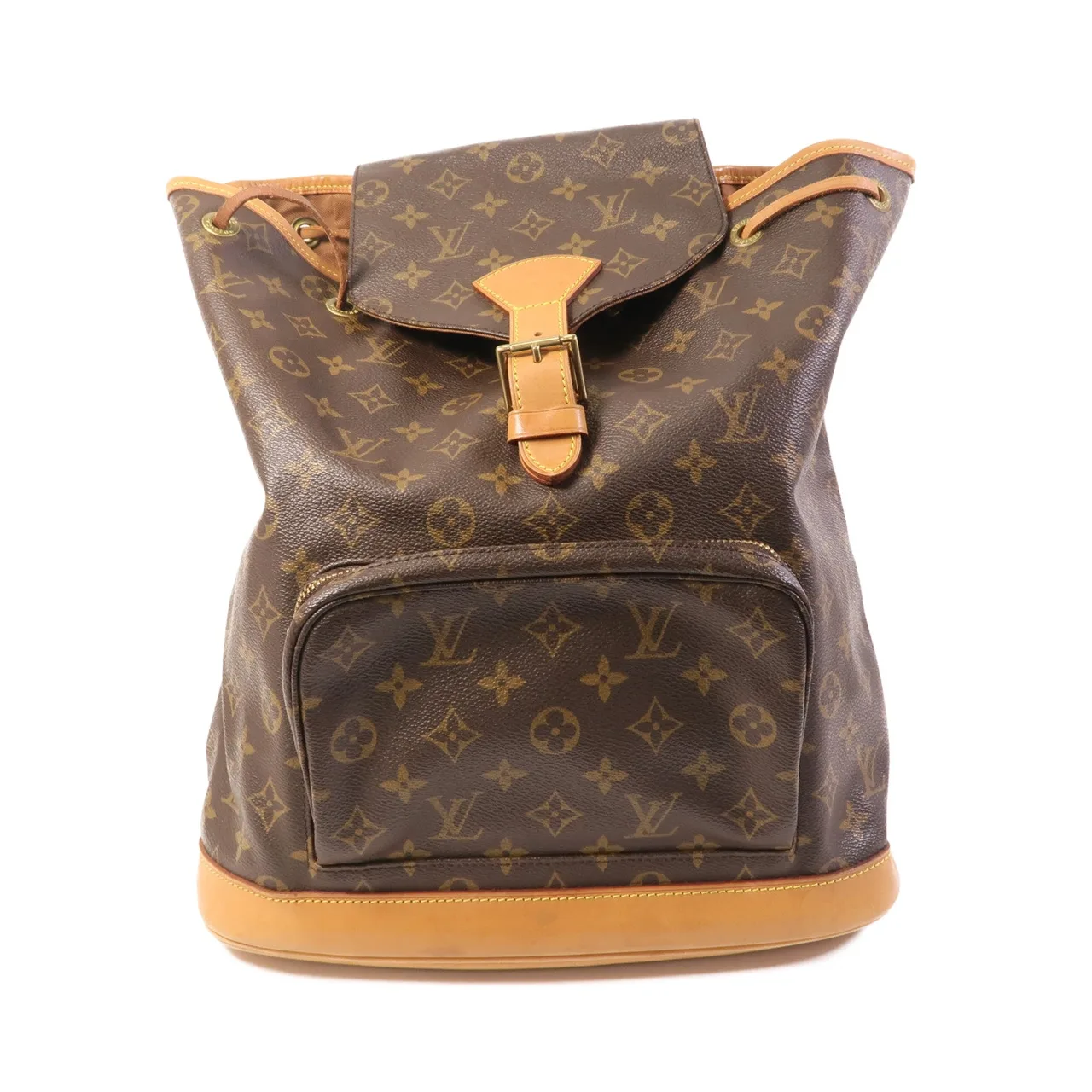 LOUIS VUITTON Montsouris M51135 Backpack Coated Canvas 棕色