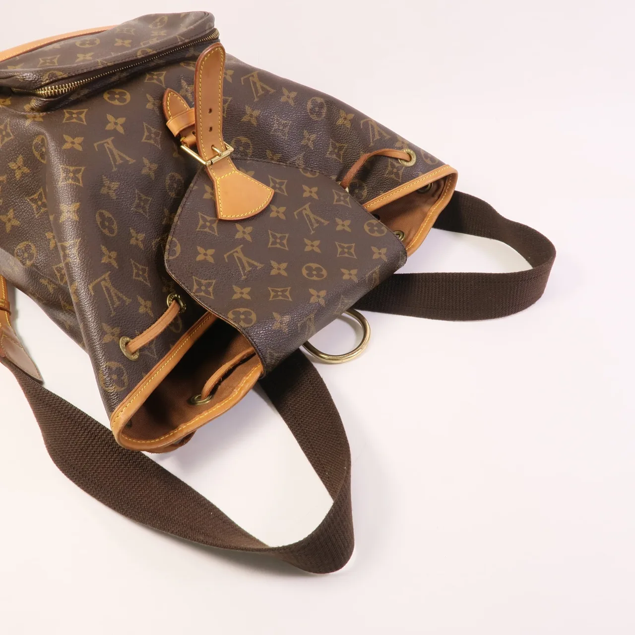 LOUIS VUITTON Montsouris M51135 Backpack Coated Canvas 棕色 Coated Canvas Rank B - Thumbnail 5
