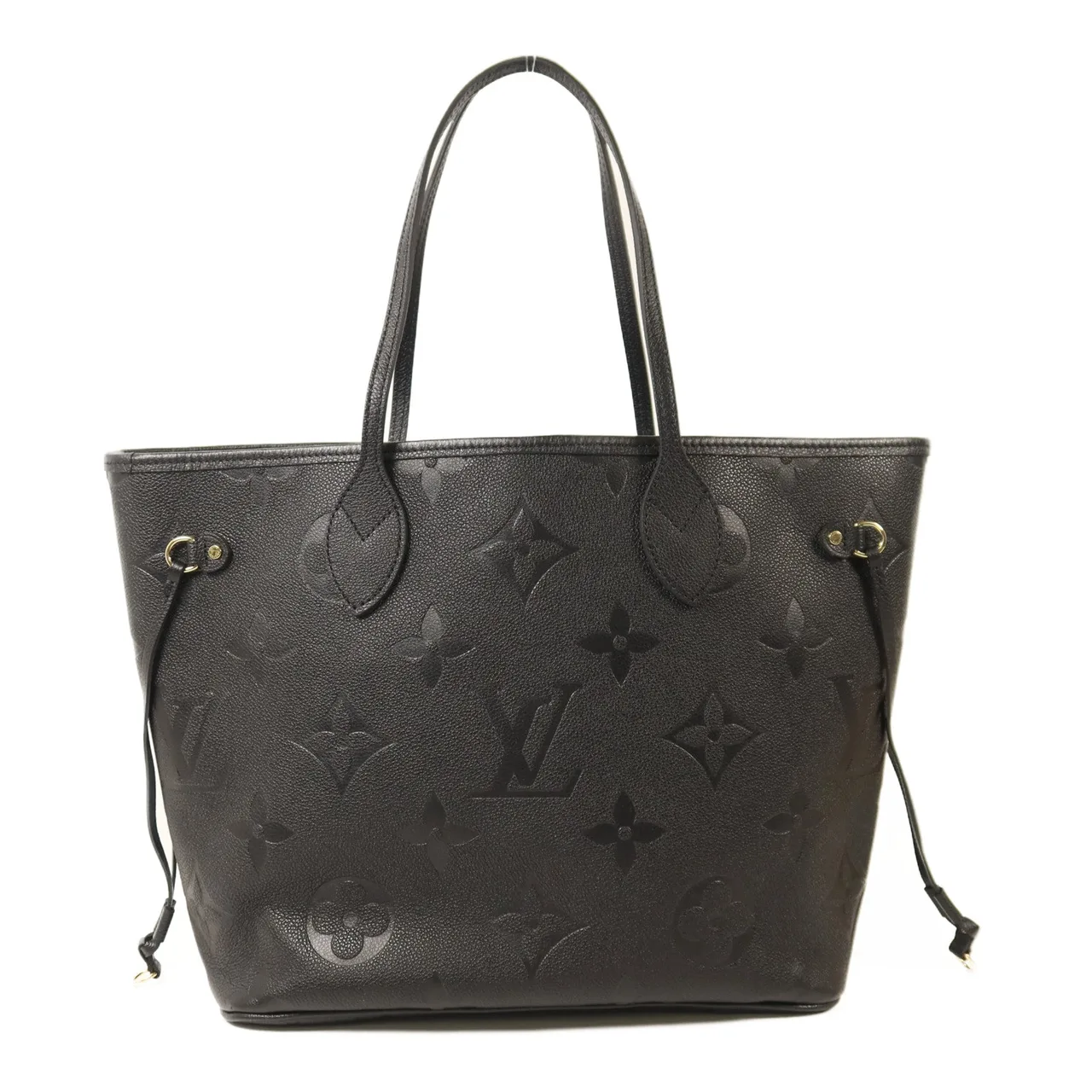 LOUIS VUITTON Neverfull M45685 Tote Bag Calfskin 黑色 / Black