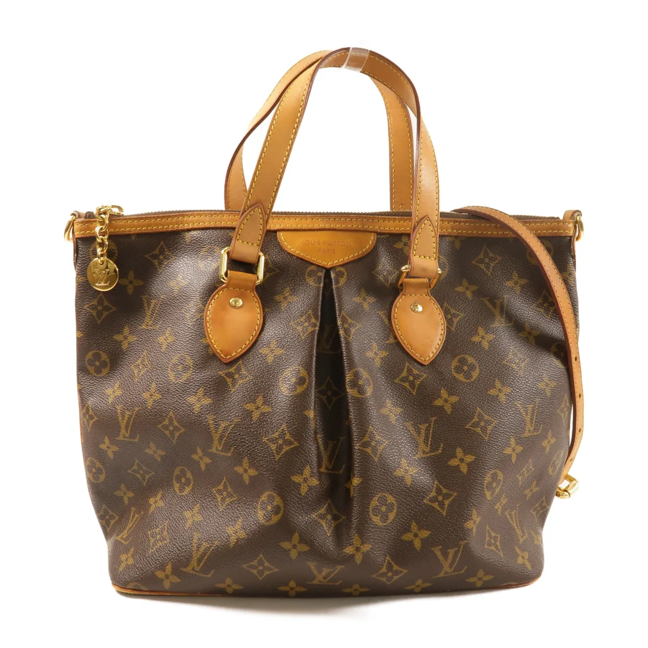 LOUIS VUITTON Palermo M40145 2-Way Bag Coated Canvas 棕色