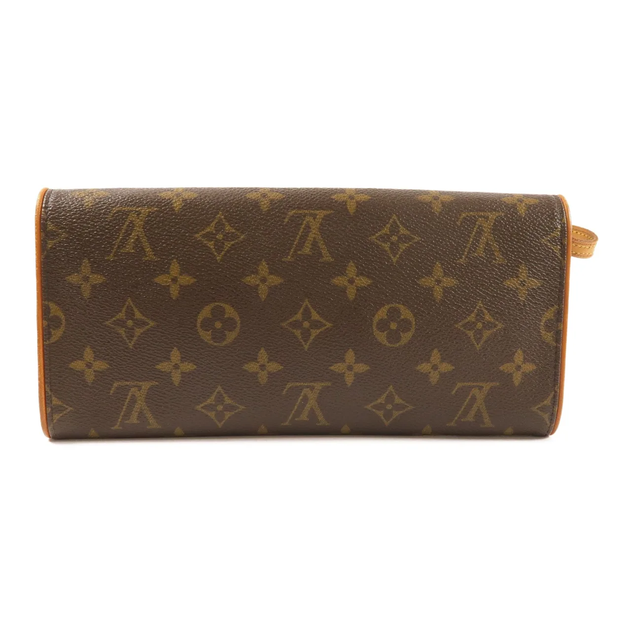 LOUIS VUITTON Pochette Twin M51852 Shoulder Bag Coated Canvas 棕色 Coated Canvas Rank B - Thumbnail 2