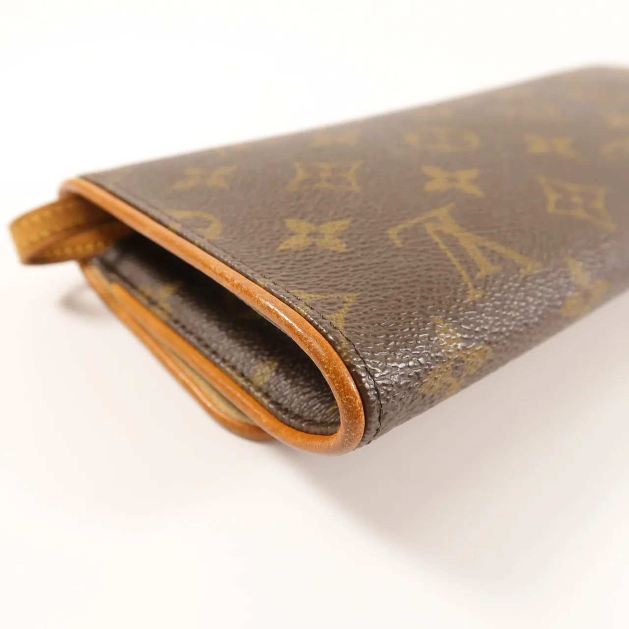 LOUIS VUITTON Pochette Twin M51852 Shoulder Bag Coated Canvas 棕色 Coated Canvas Rank B - Thumbnail 12