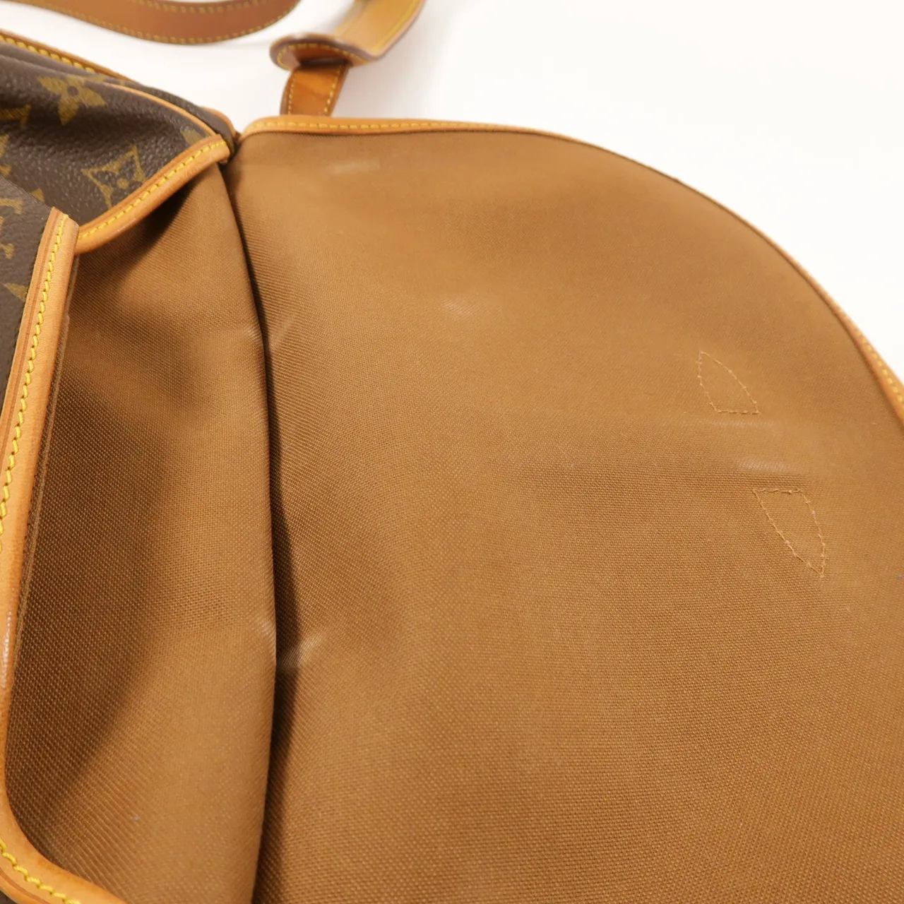 LOUIS VUITTON Saumur M42256 肩背包 塗層帆布 棕色 塗層帆布 中古品B - 縮圖 13