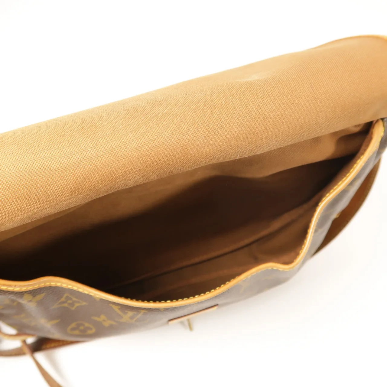 LOUIS VUITTON Saumur M42256 肩背包 塗層帆布 棕色 塗層帆布 中古品B - 縮圖 14