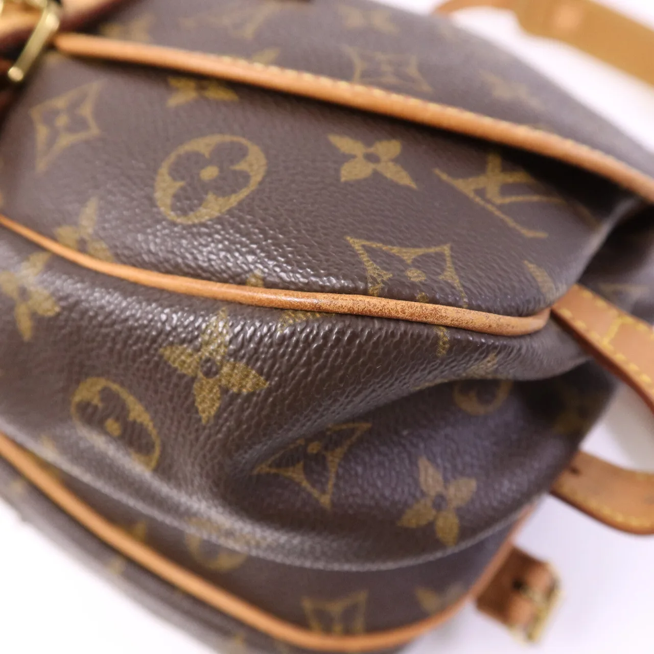 LOUIS VUITTON Saumur M42256 肩背包 塗層帆布 棕色 / Brown 塗層帆布 中古品B - 縮圖 11