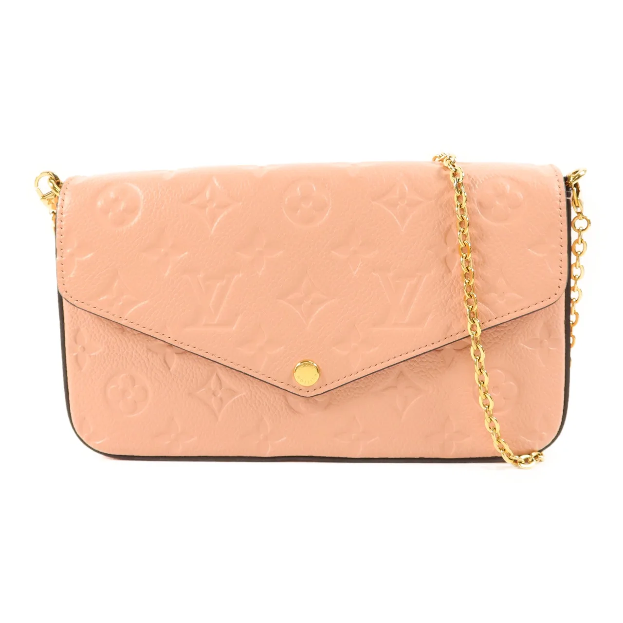 LOUIS VUITTON Felicie M82608 Shoulder Bag Calfskin 粉色 / Pink